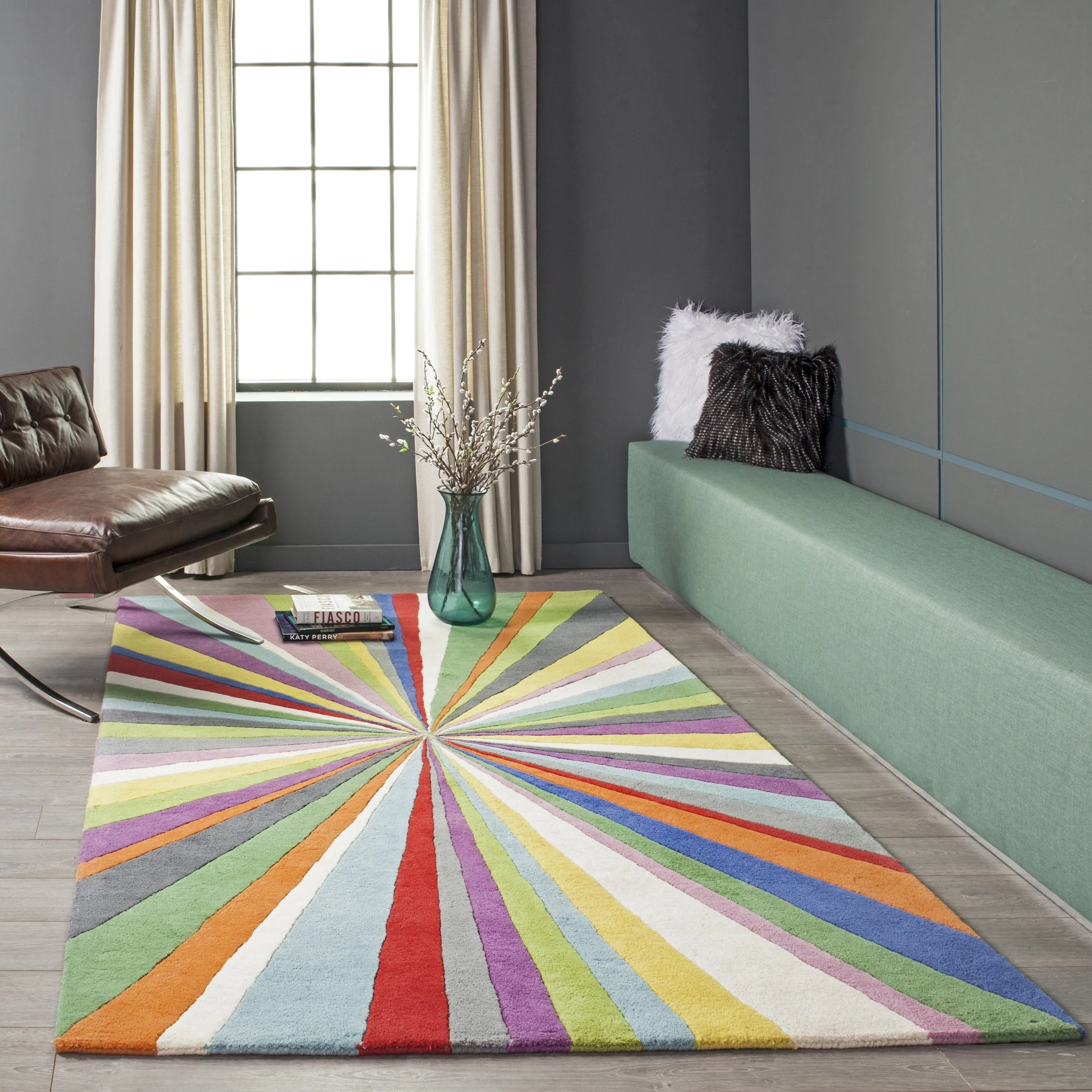Momeni Delhi Hand Tufted Wool Contemporary Striped Area Rug