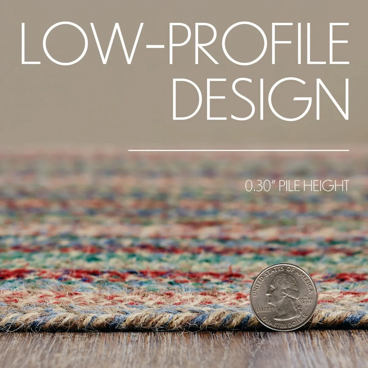 Multi Jute Rug Oval w/ Pad 36x72