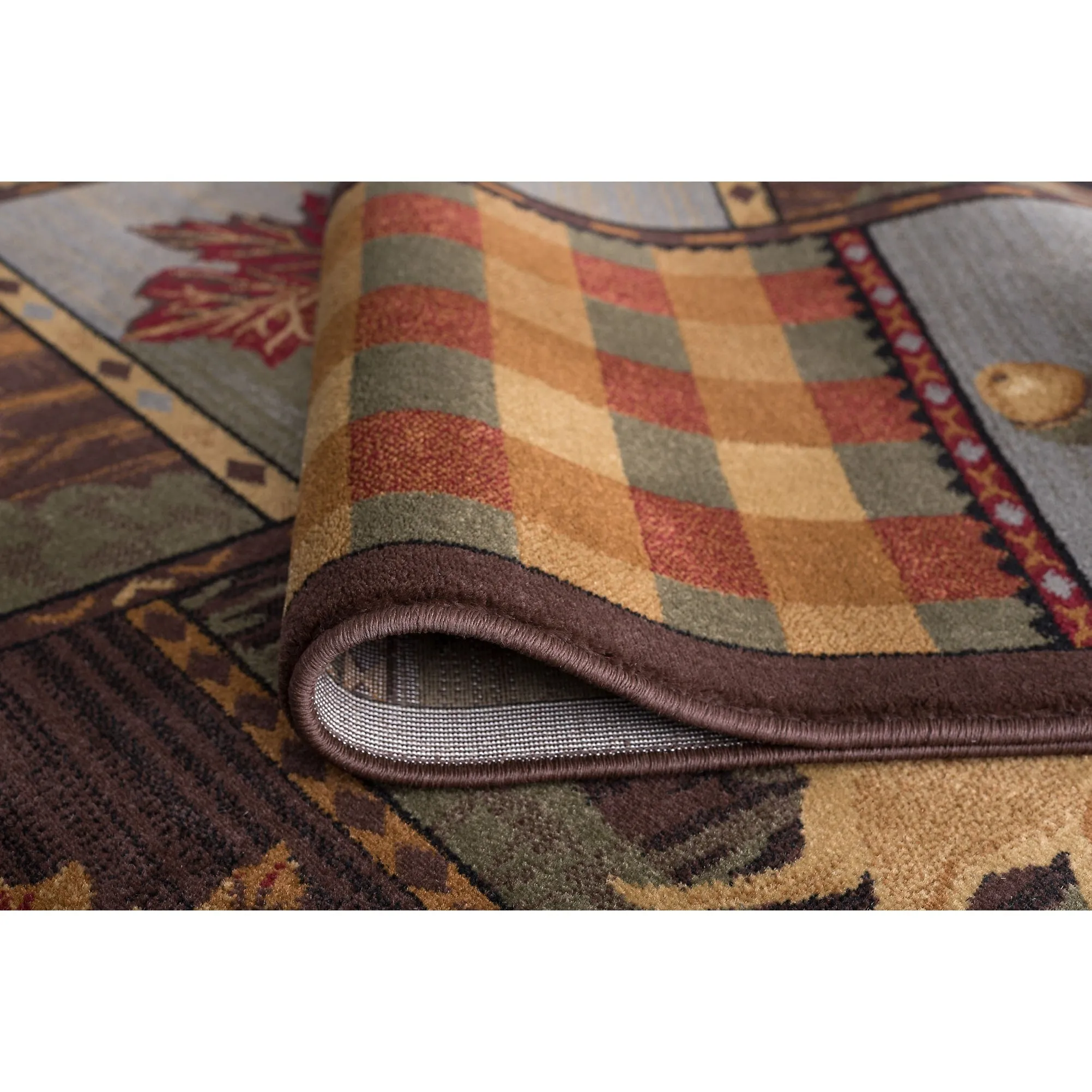 Natural Lodge Novelty Graphic Indoor Area Rug