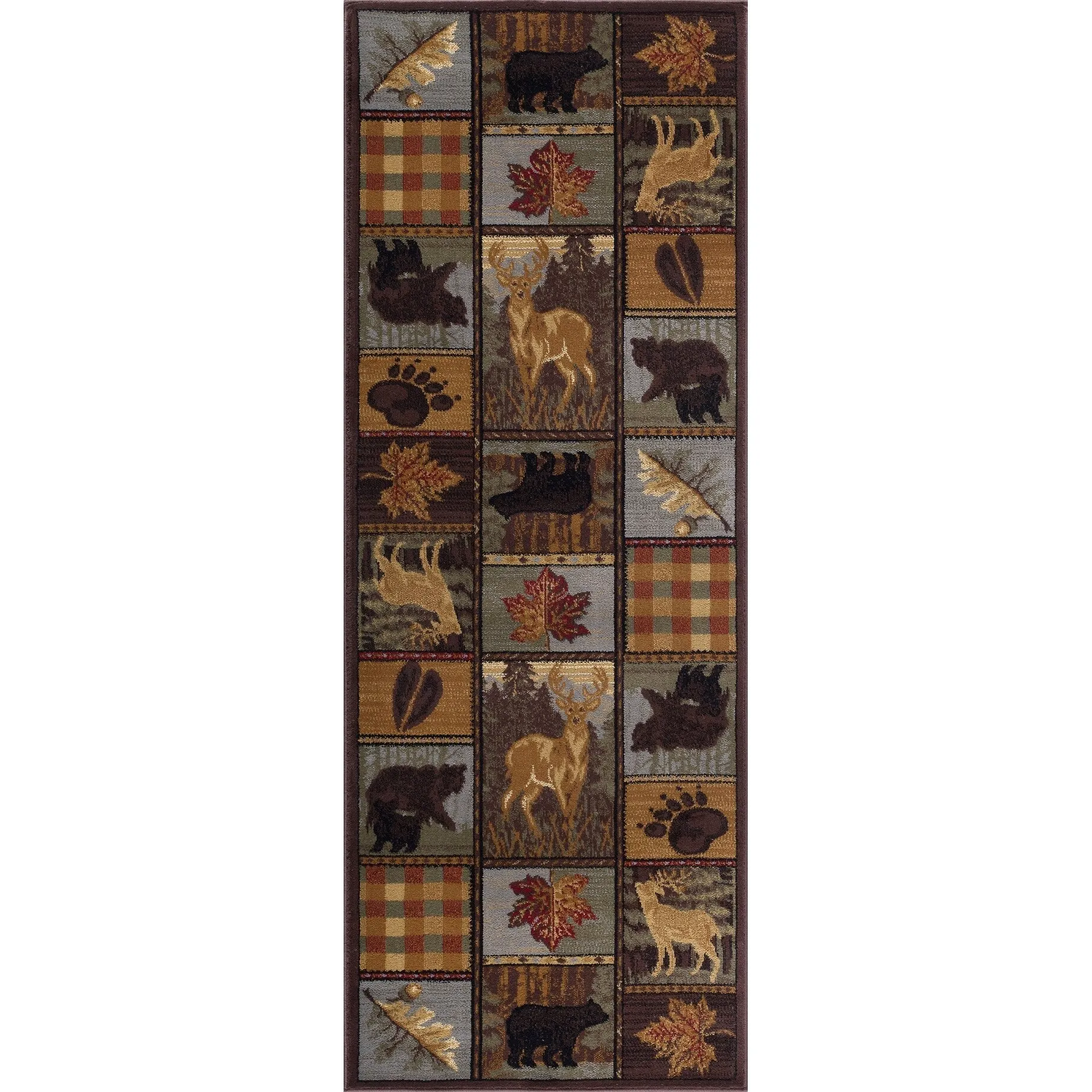 Natural Lodge Novelty Graphic Indoor Area Rug