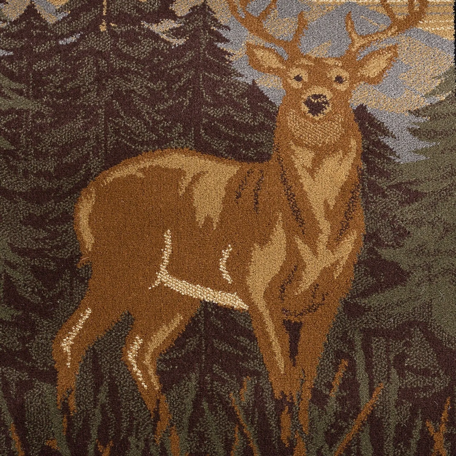 Natural Lodge Novelty Graphic Indoor Area Rug