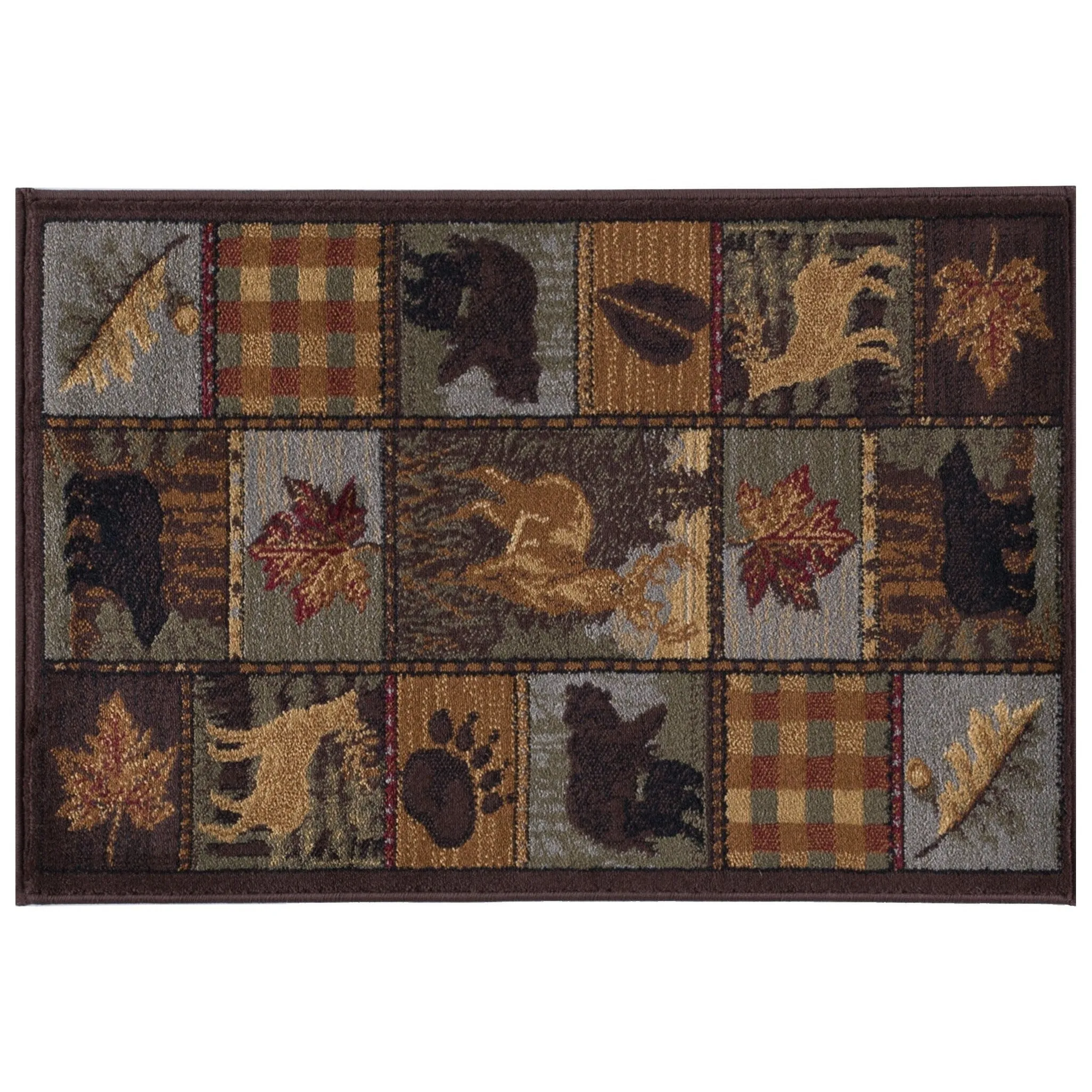 Natural Lodge Novelty Graphic Indoor Area Rug