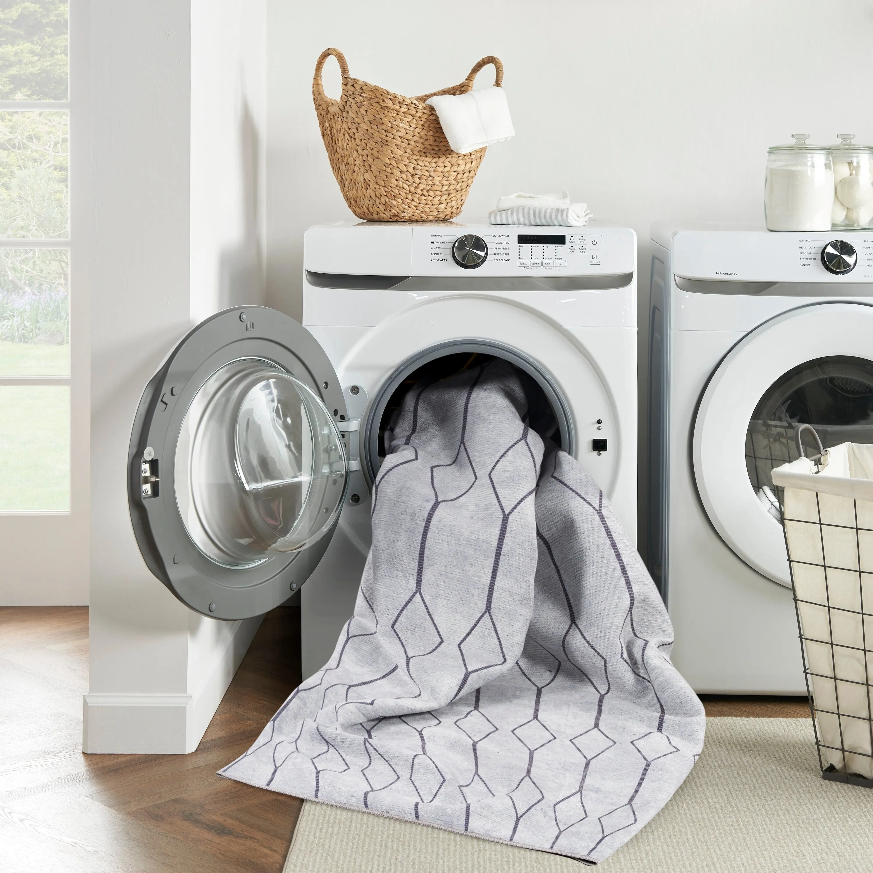 New Concept Washables Indoor only Geometric Machine Washable Area Rug