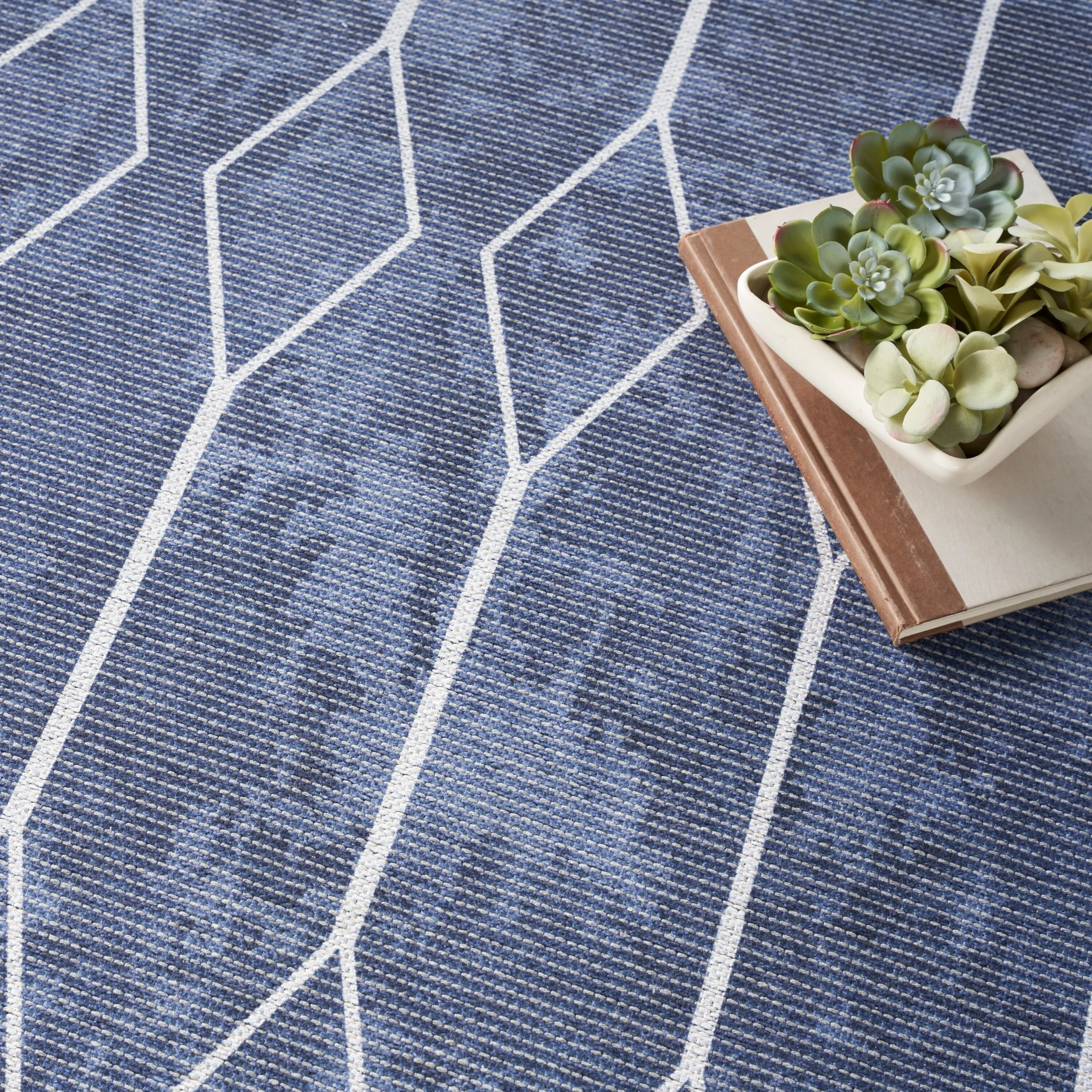 New Concept Washables Indoor only Geometric Machine Washable Area Rug