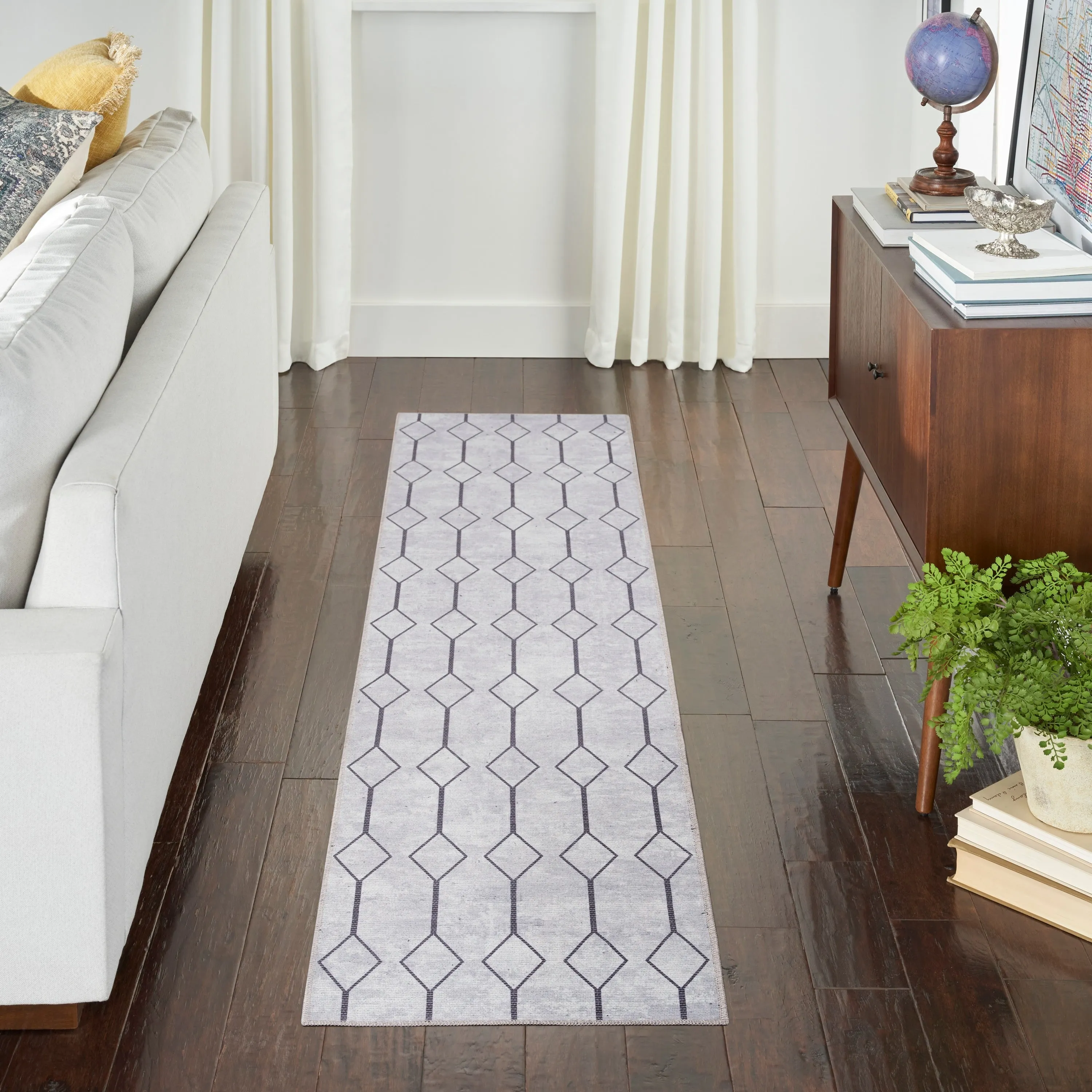 New Concept Washables Indoor only Geometric Machine Washable Area Rug