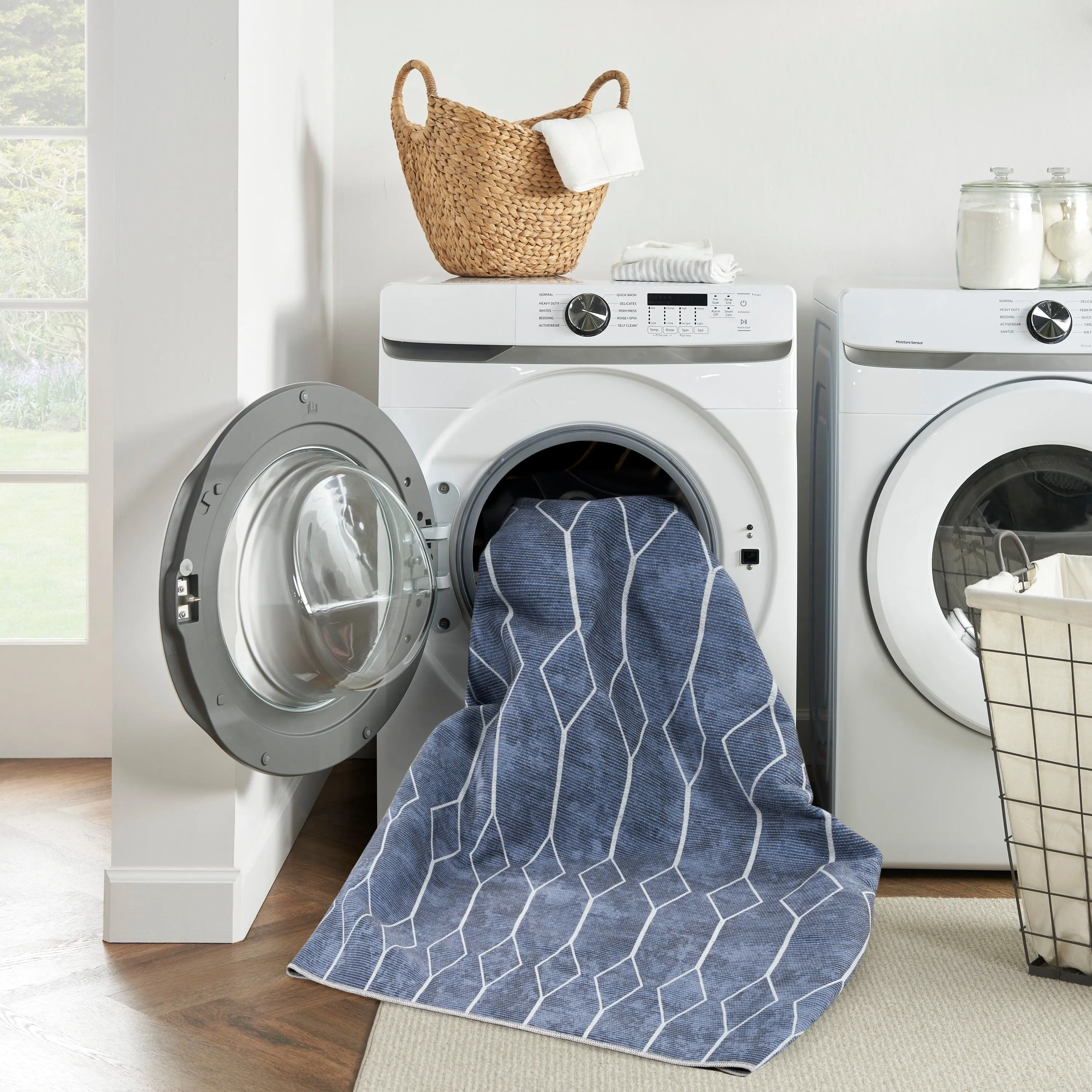 New Concept Washables Indoor only Geometric Machine Washable Area Rug