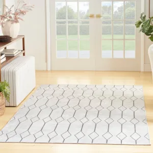 New Concept Washables Indoor only Geometric Machine Washable Area Rug