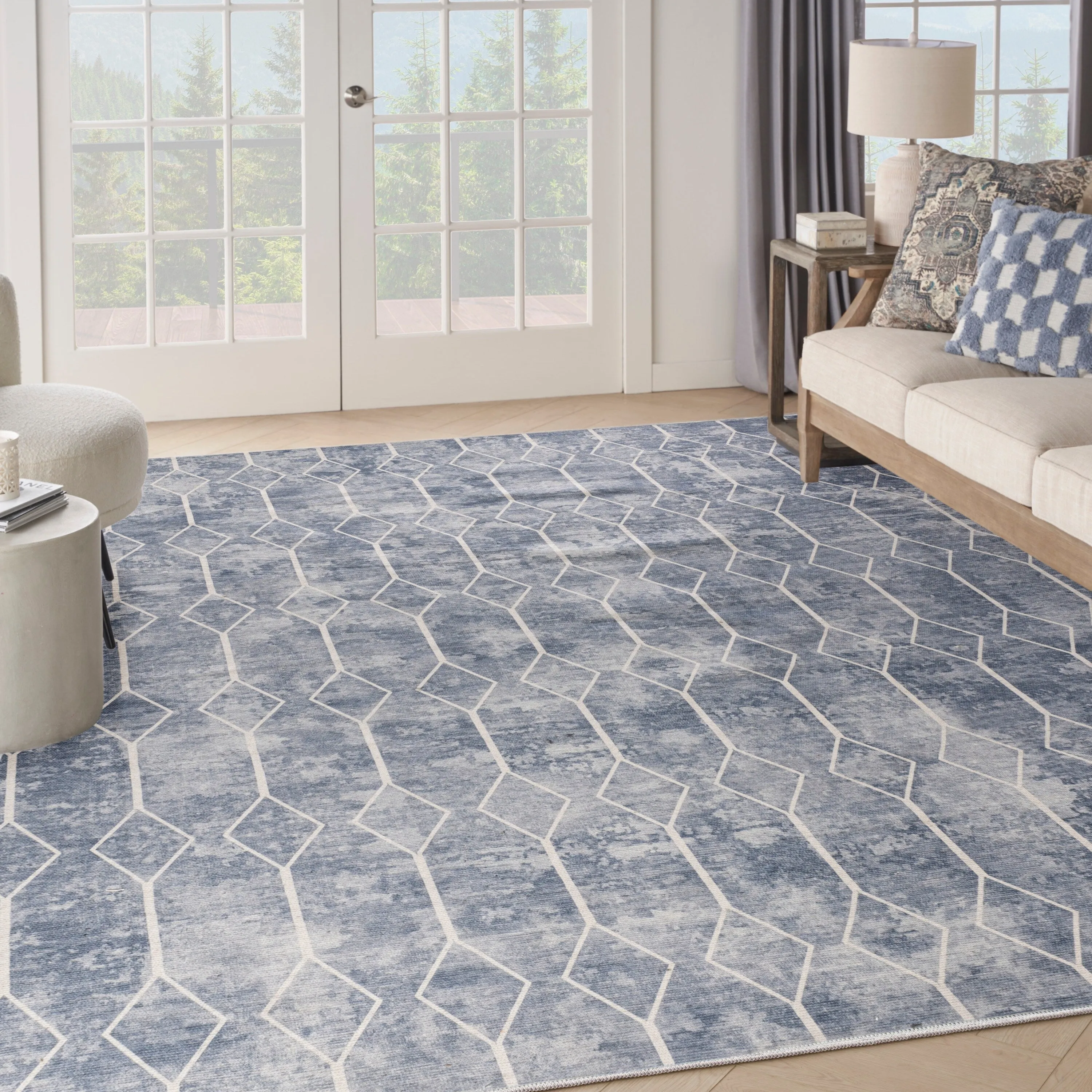 New Concept Washables Indoor only Geometric Machine Washable Area Rug