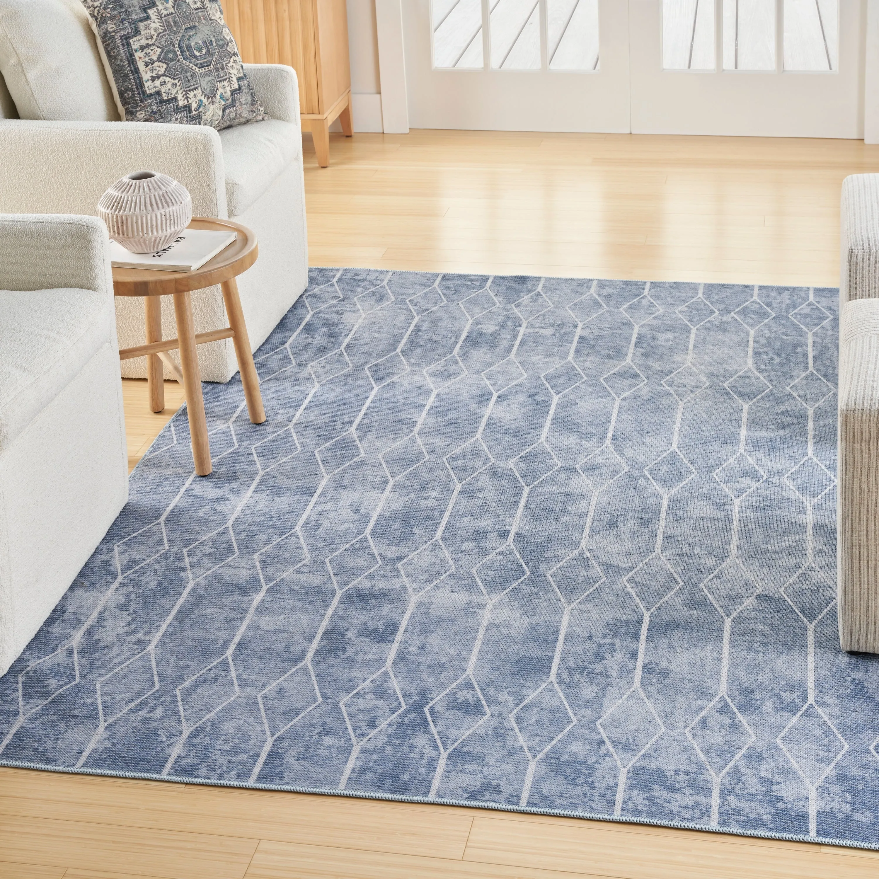 New Concept Washables Indoor only Geometric Machine Washable Area Rug