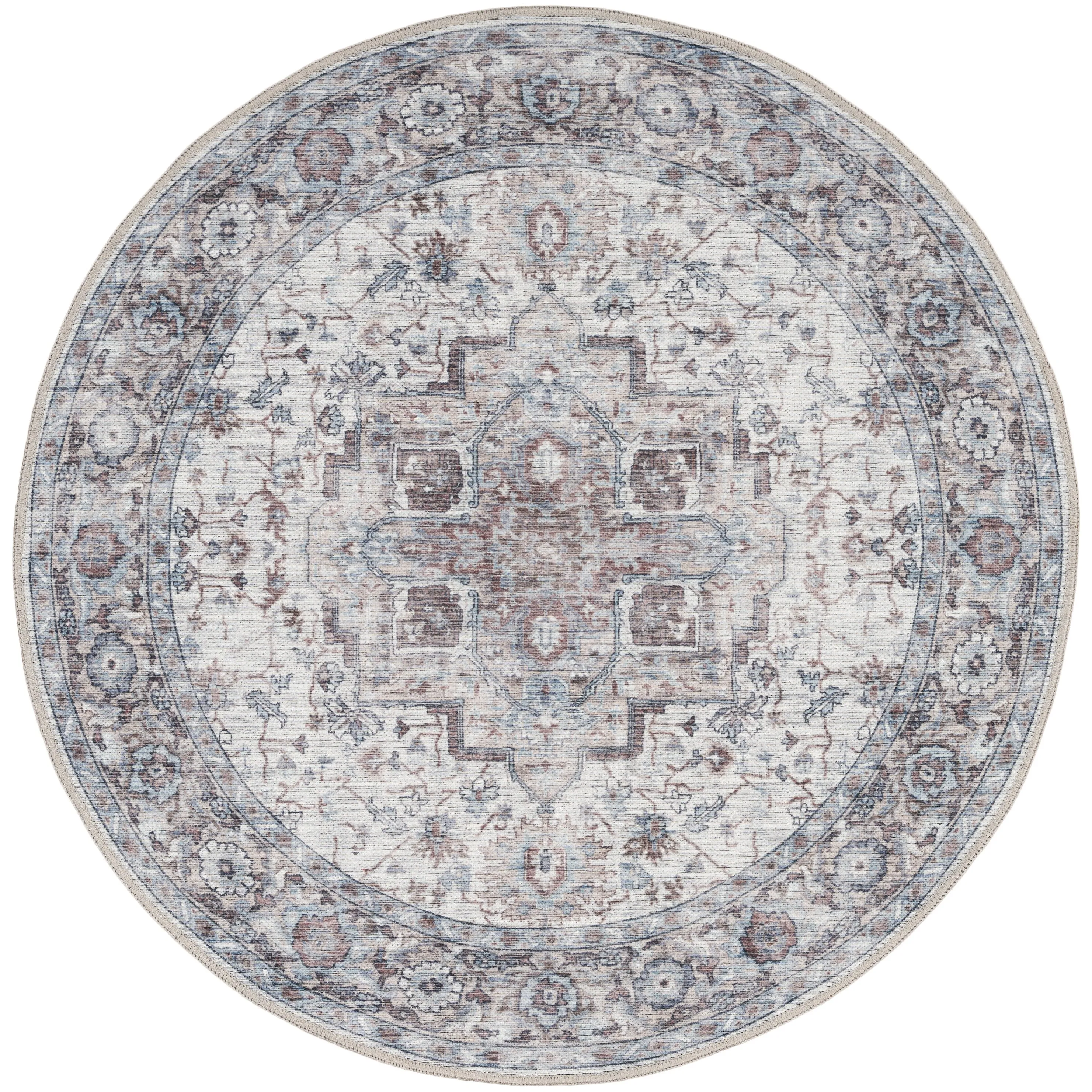 New Concept Washables Persian Boho Machine Washable Area Rug