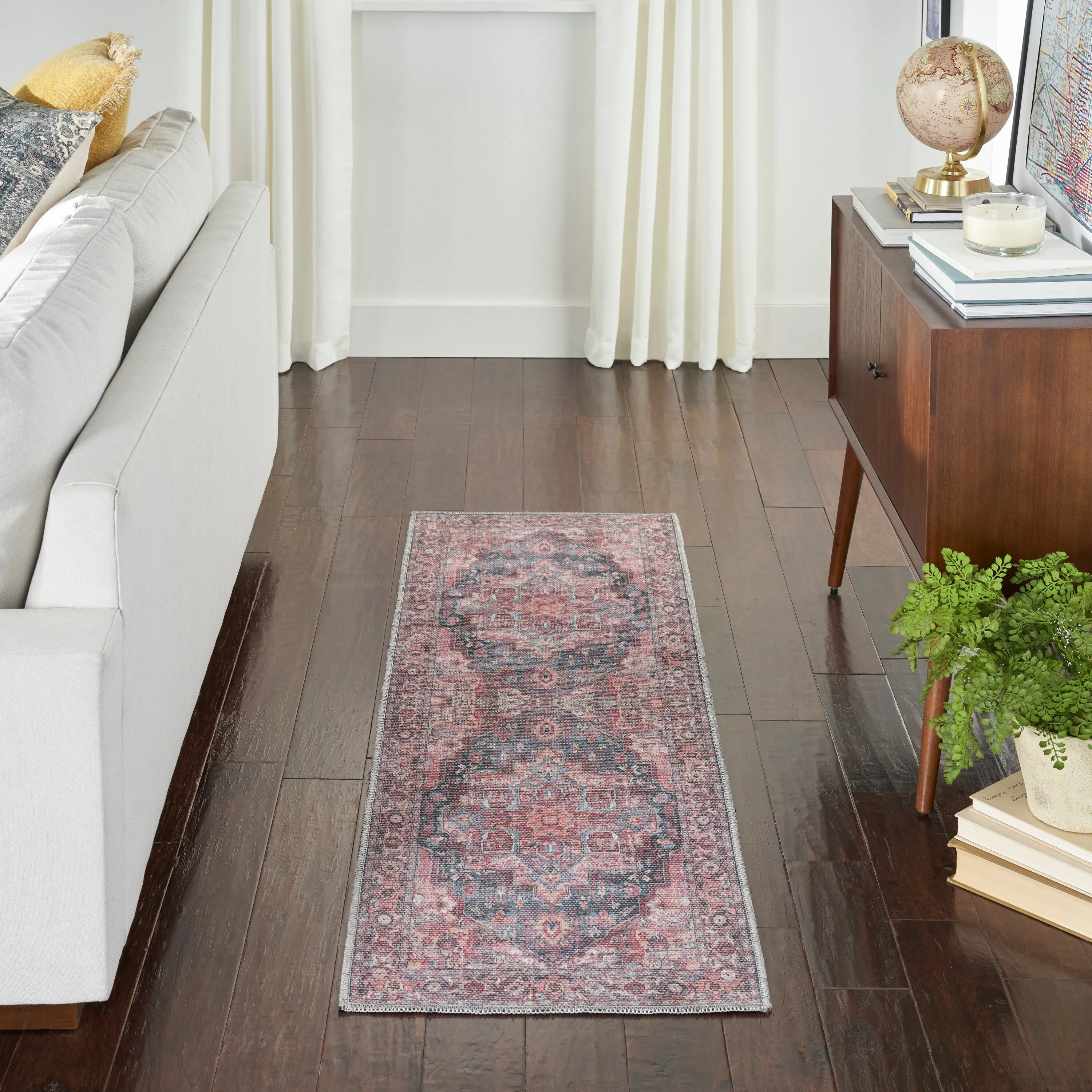 New Concept Washables Persian Boho Machine Washable Area Rug