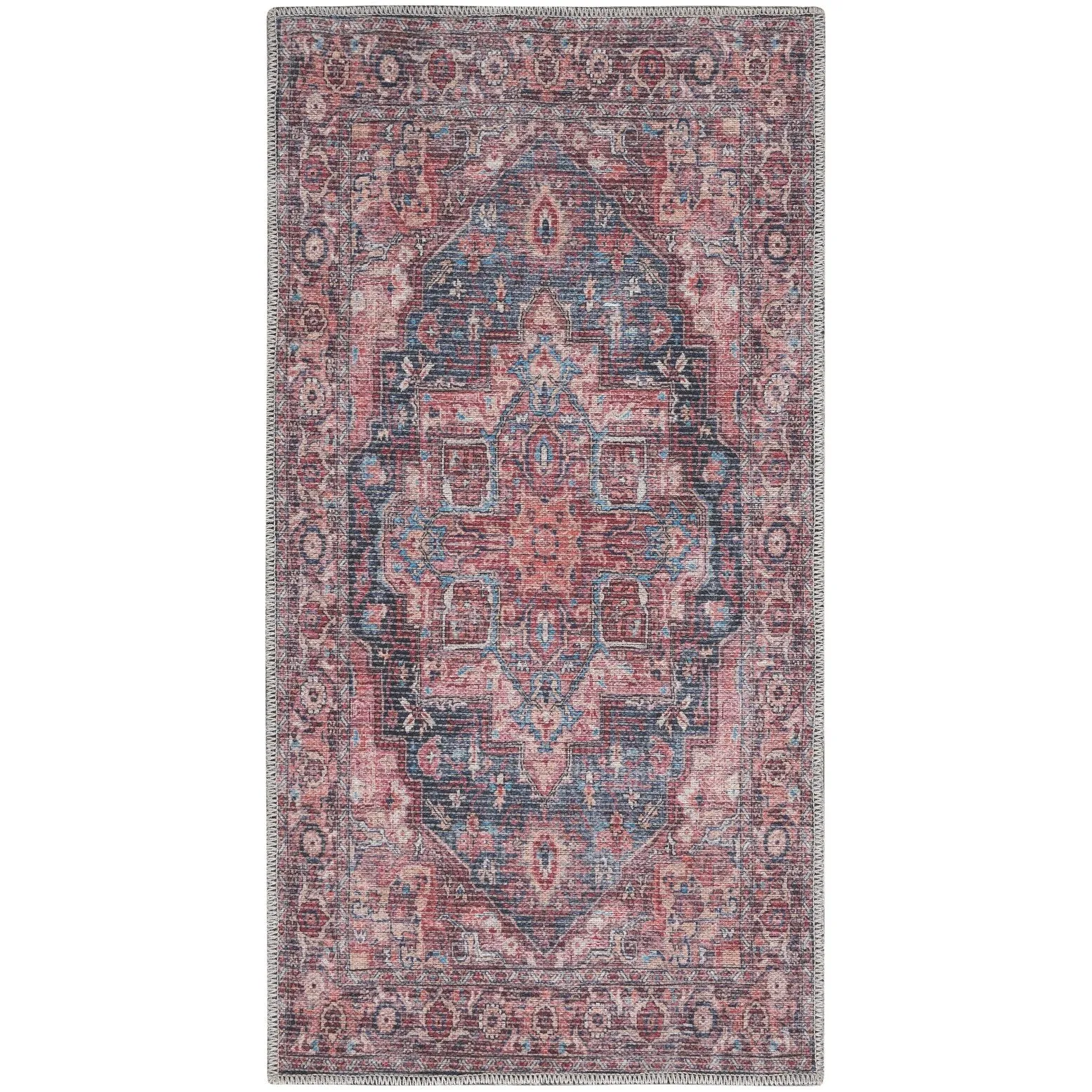 New Concept Washables Persian Boho Machine Washable Area Rug
