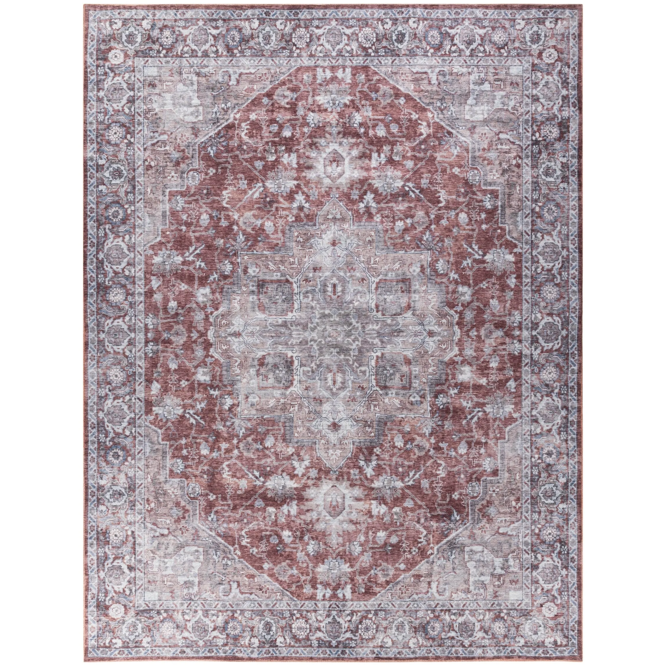 New Concept Washables Persian Boho Machine Washable Area Rug