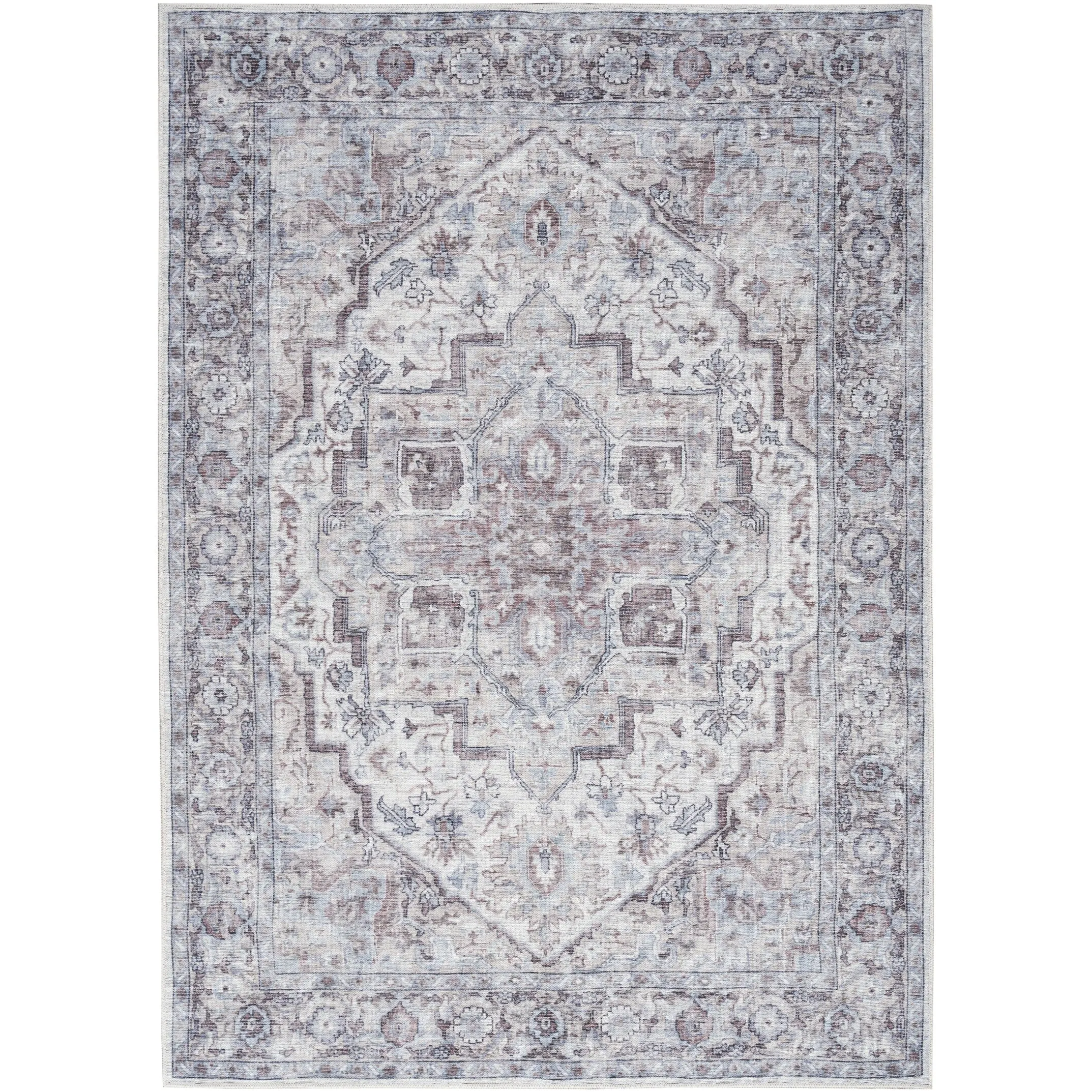 New Concept Washables Persian Boho Machine Washable Area Rug