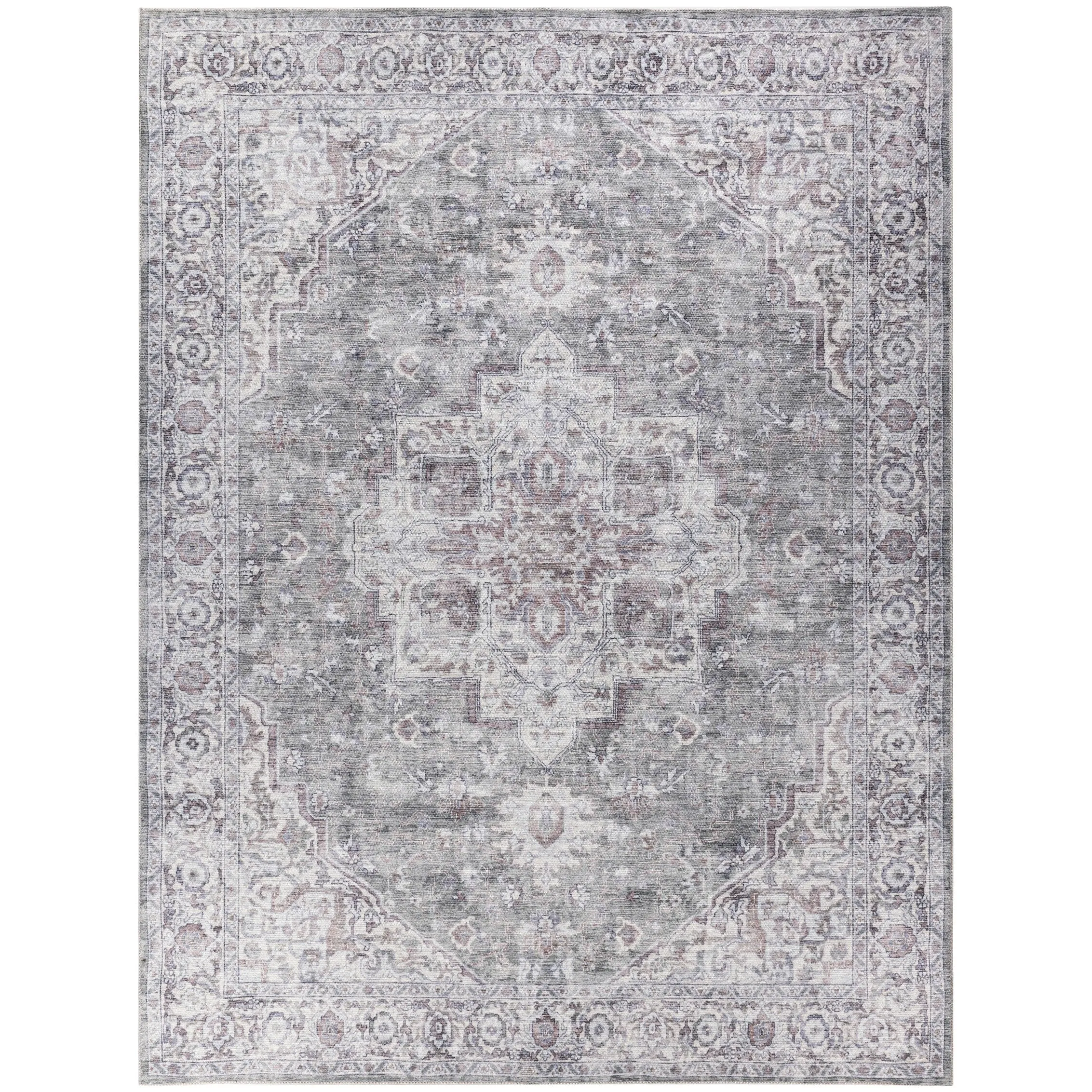 New Concept Washables Persian Boho Machine Washable Area Rug