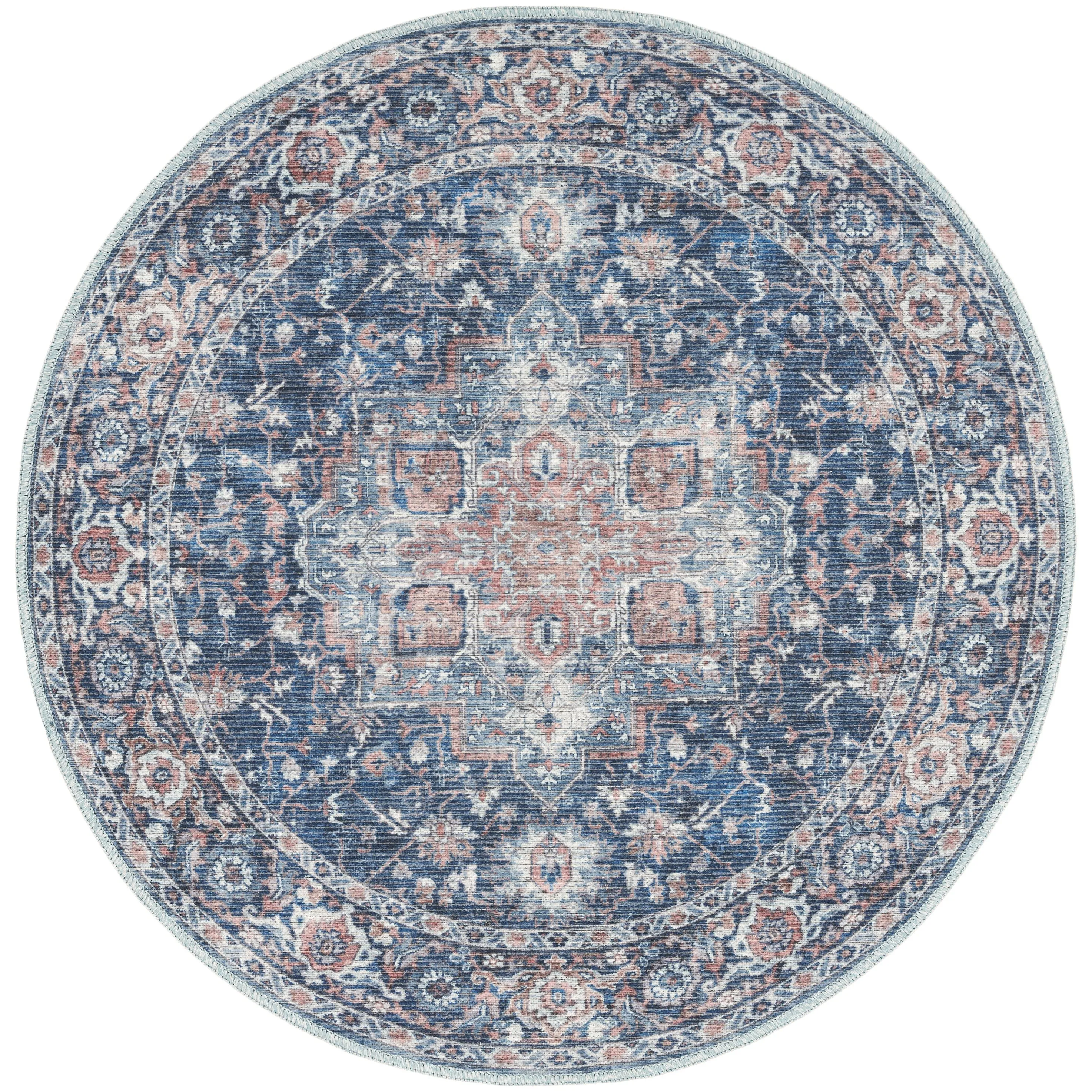 New Concept Washables Persian Boho Machine Washable Area Rug
