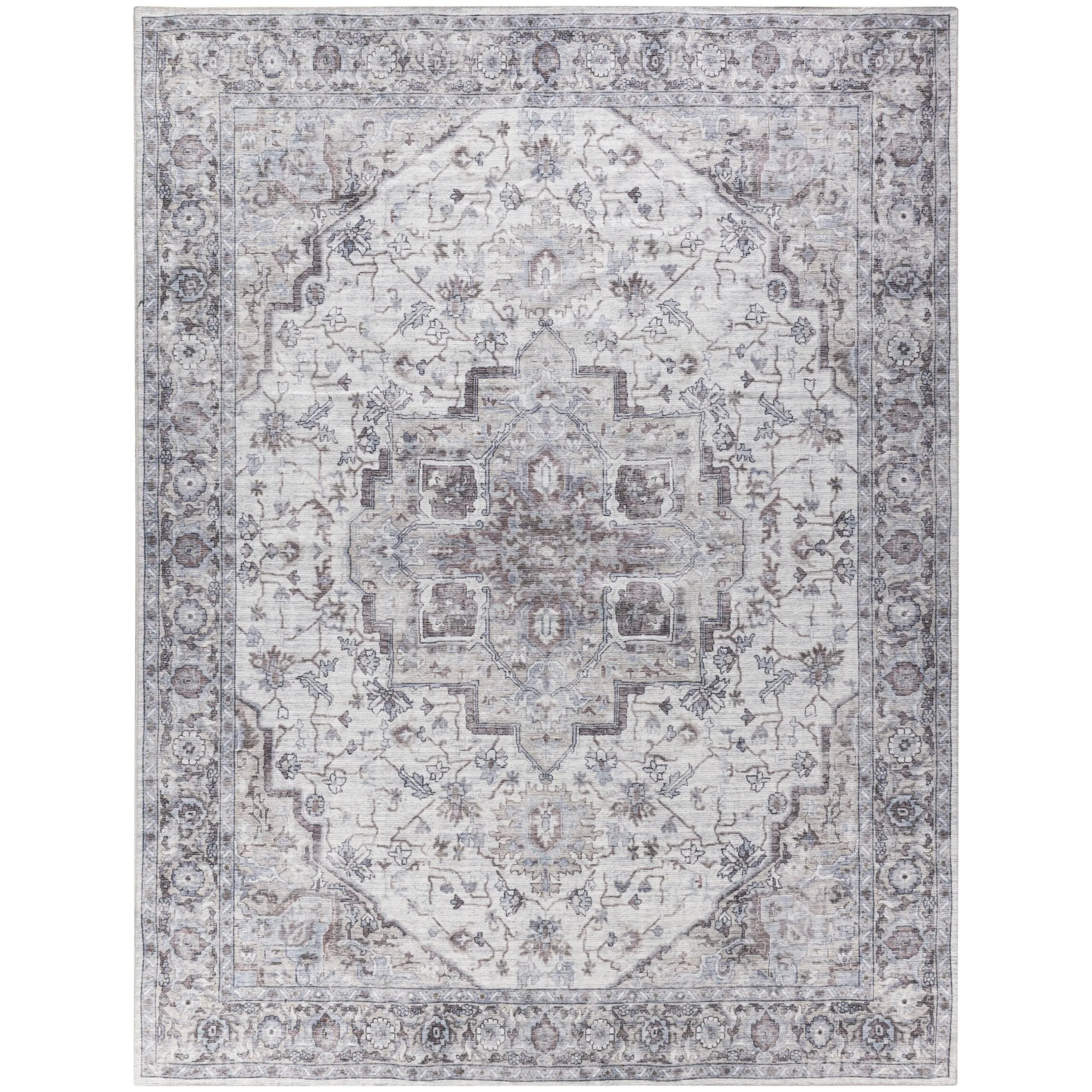 New Concept Washables Persian Boho Machine Washable Area Rug