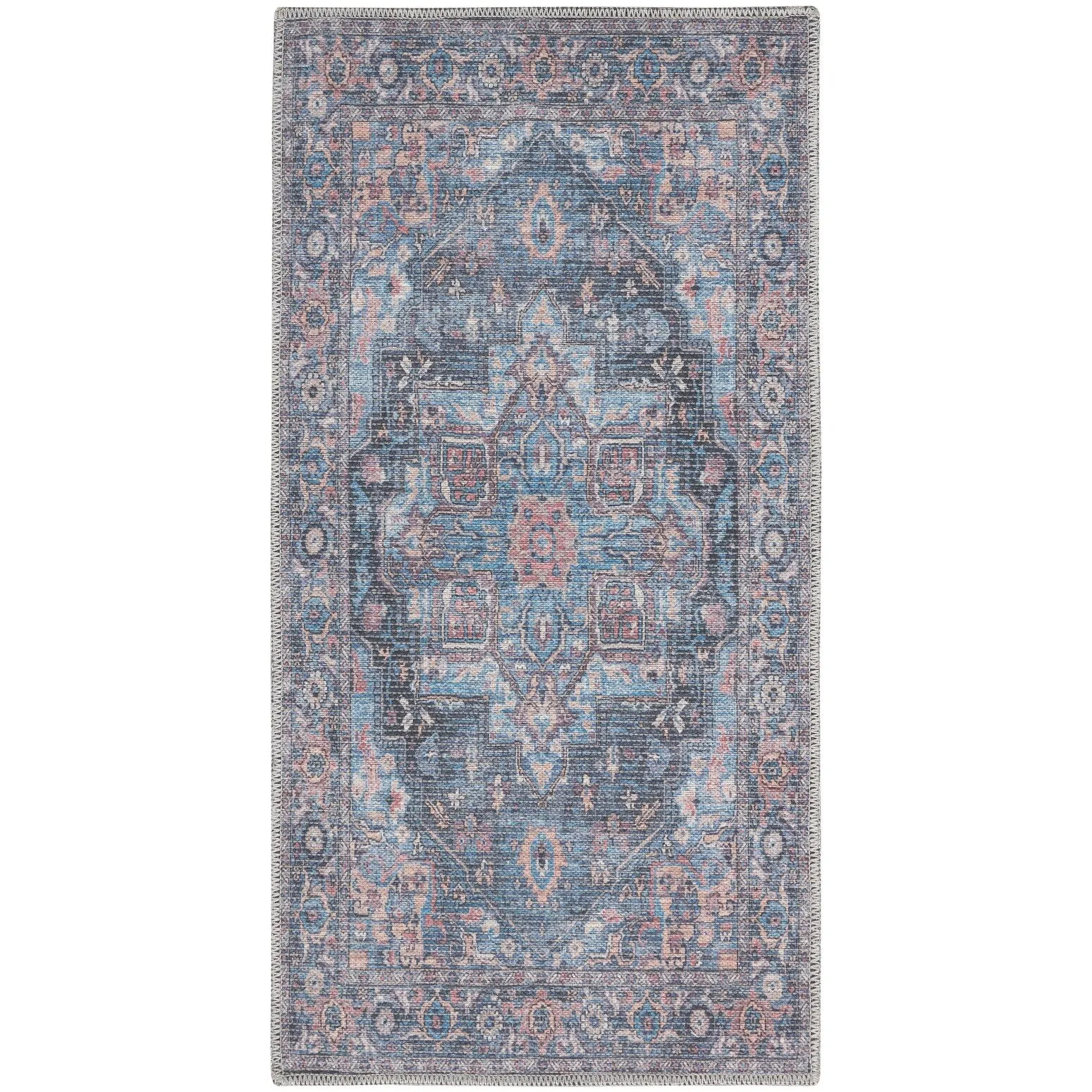 New Concept Washables Persian Boho Machine Washable Area Rug
