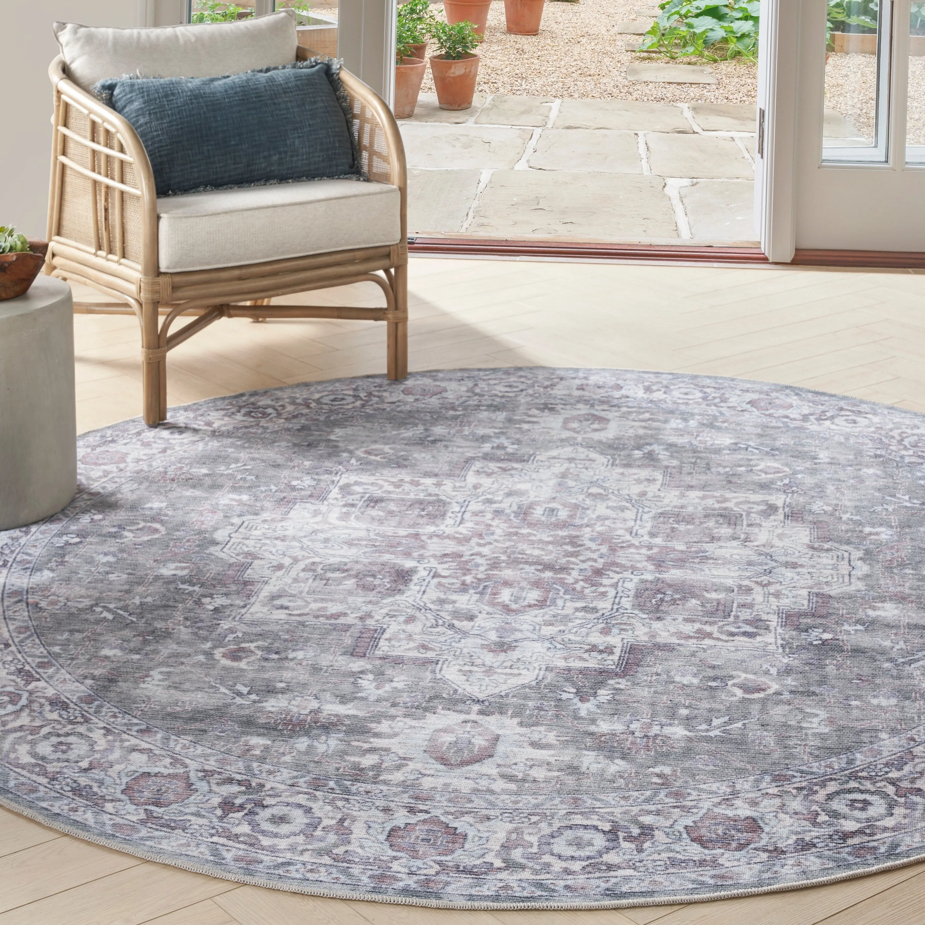 New Concept Washables Persian Boho Machine Washable Area Rug