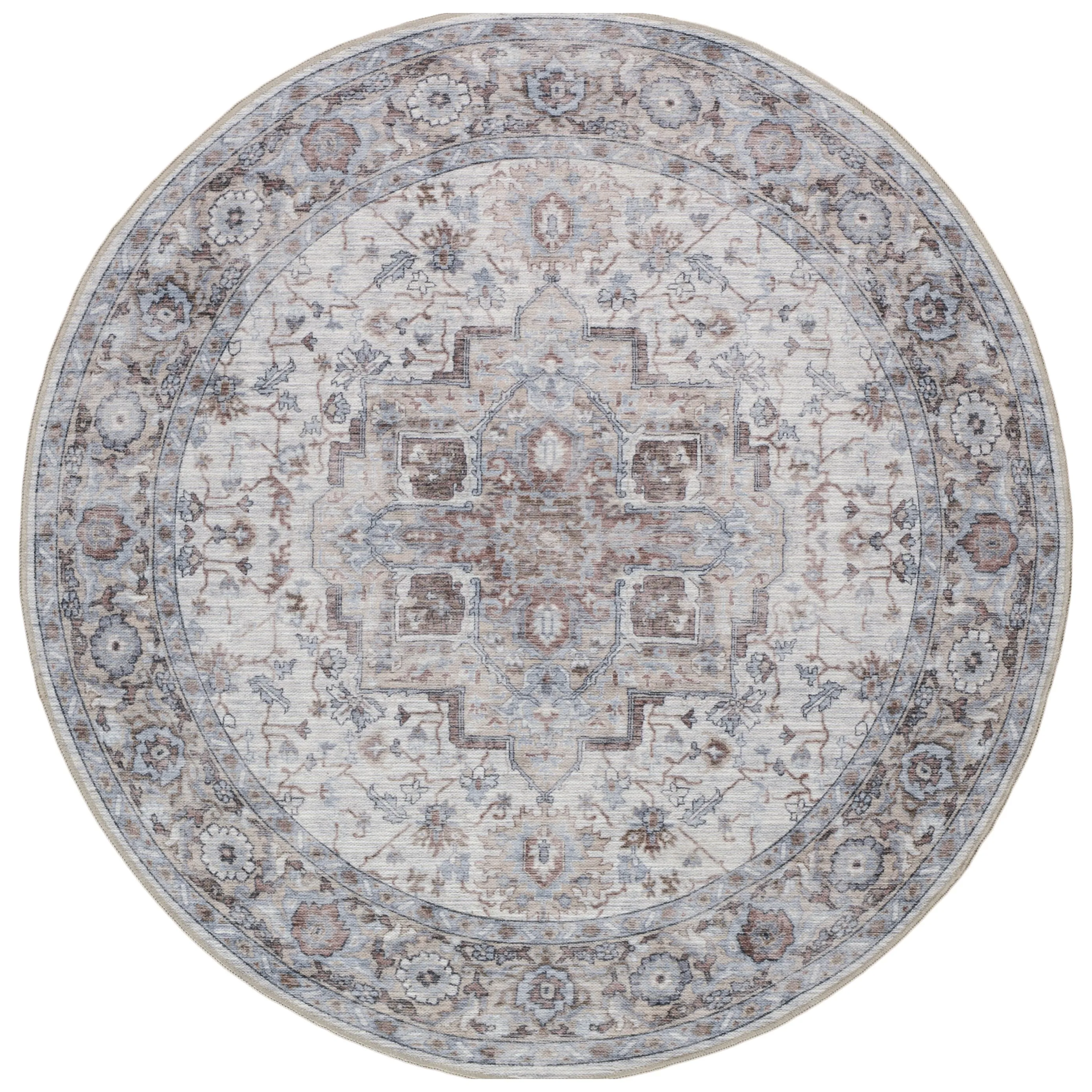 New Concept Washables Persian Boho Machine Washable Area Rug