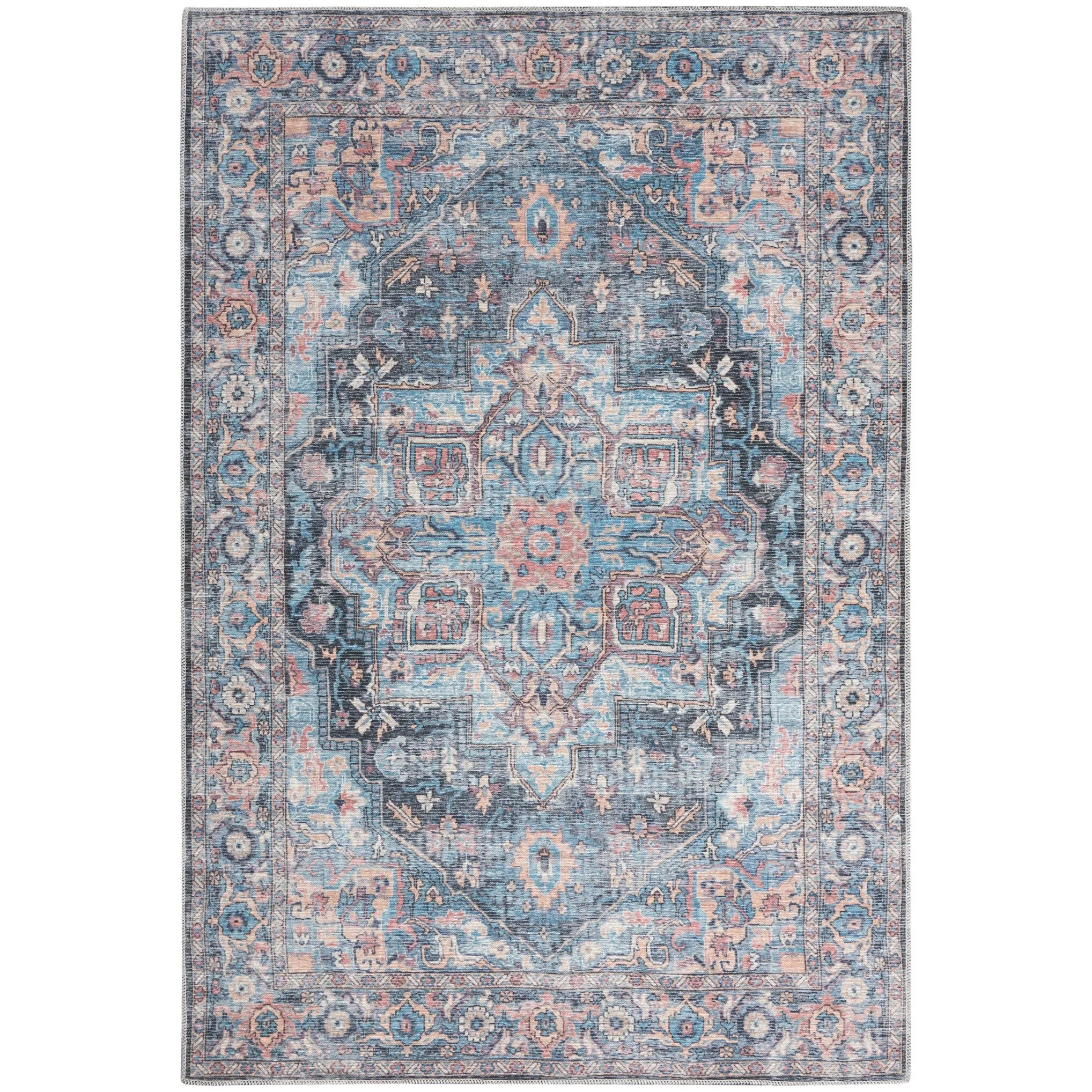 New Concept Washables Persian Boho Machine Washable Area Rug