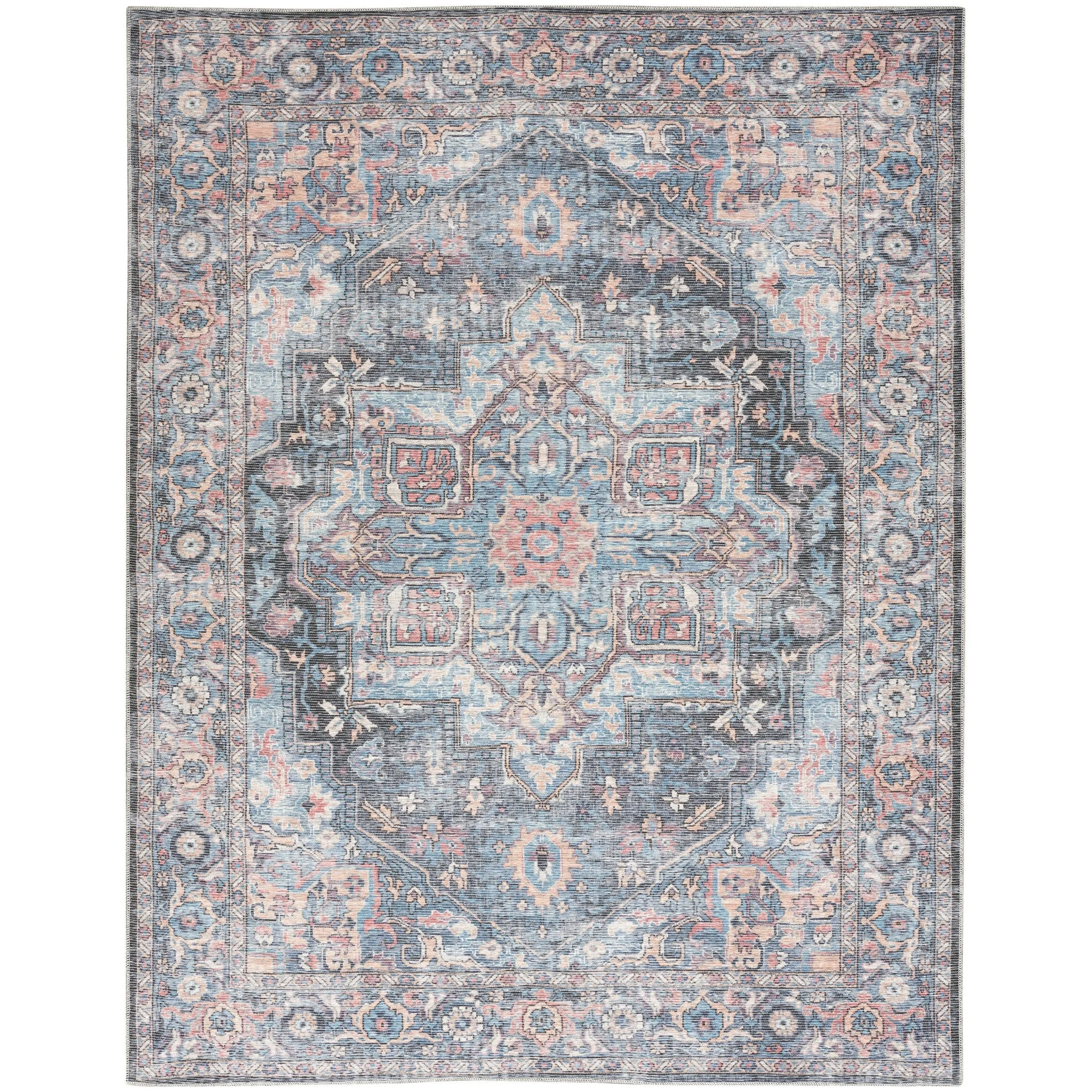 New Concept Washables Persian Boho Machine Washable Area Rug