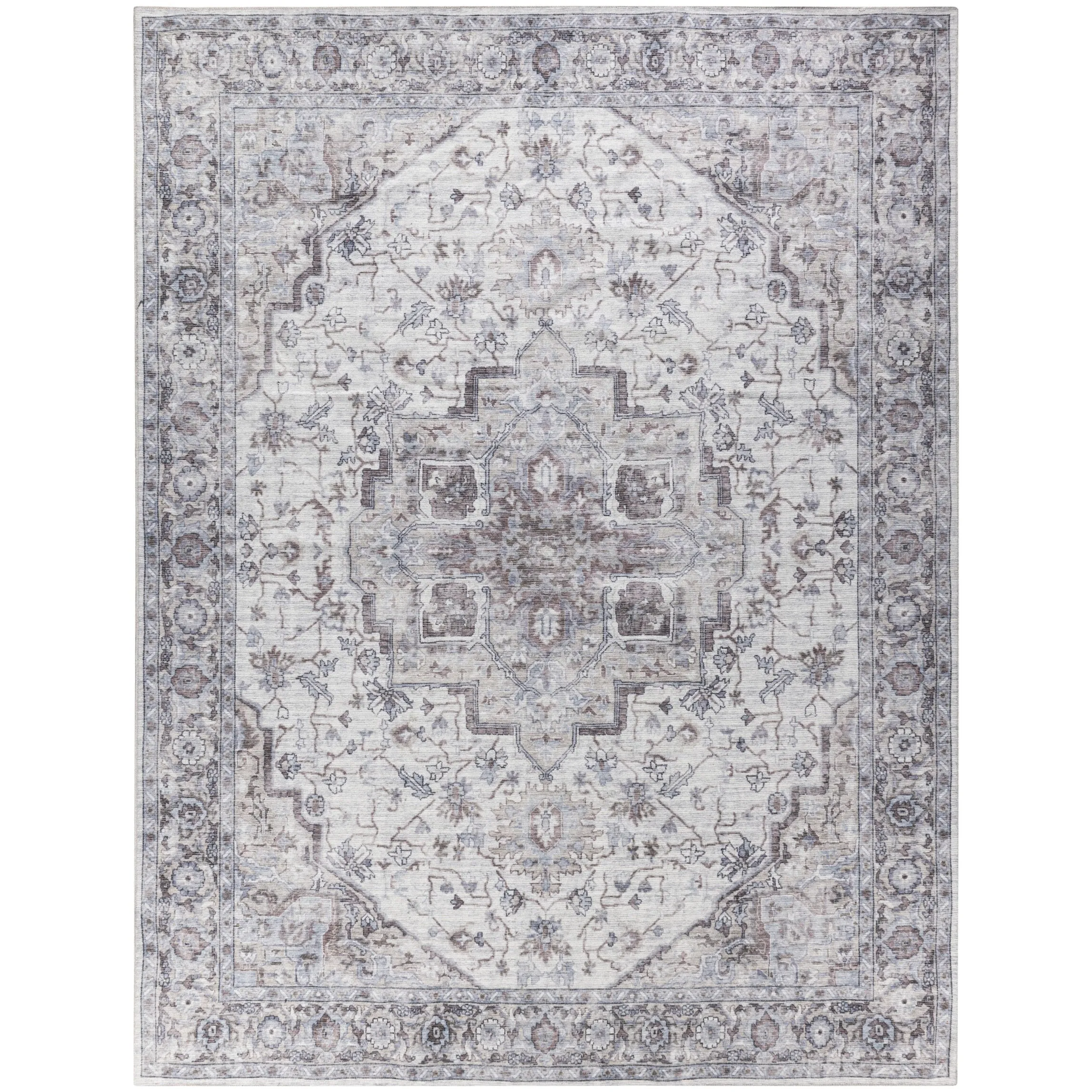 New Concept Washables Persian Boho Machine Washable Area Rug