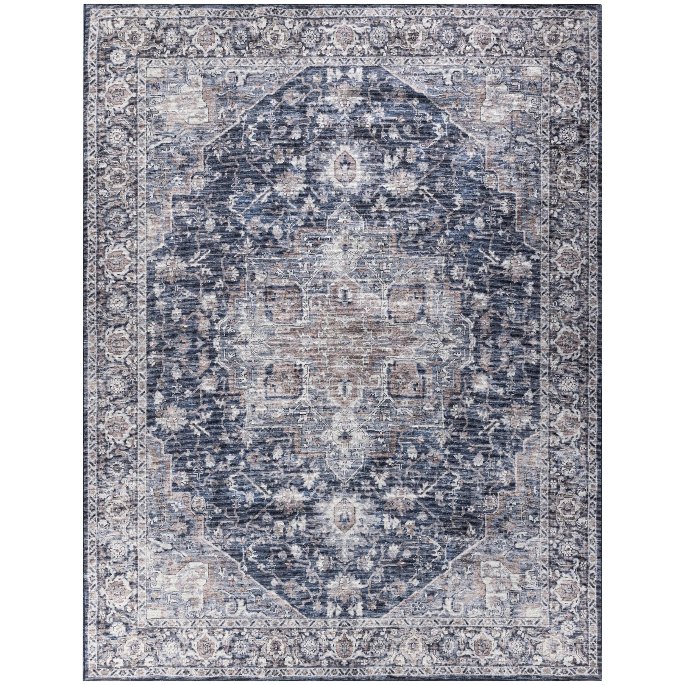 New Concept Washables Persian Boho Machine Washable Area Rug