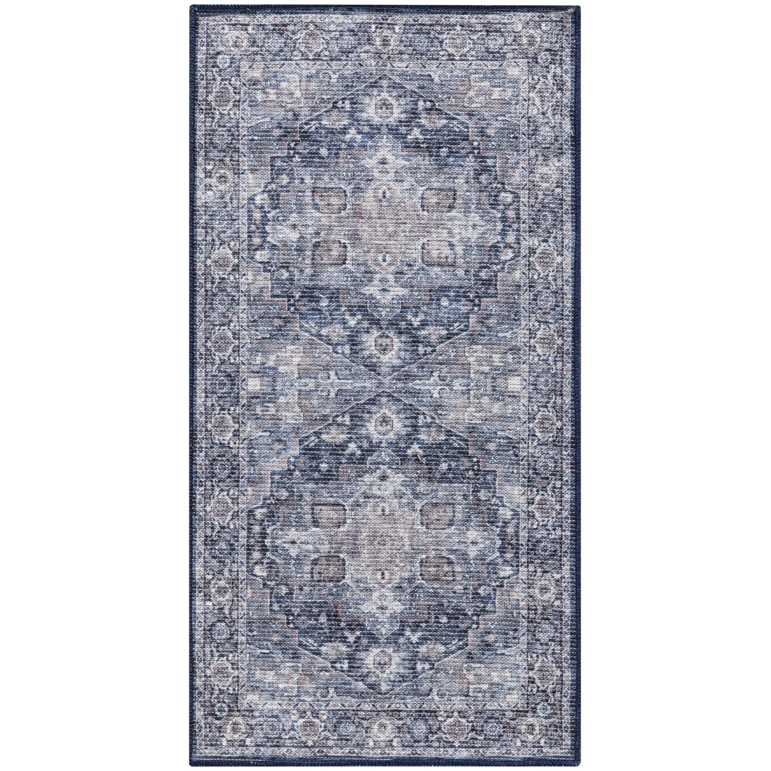 New Concept Washables Persian Boho Machine Washable Area Rug