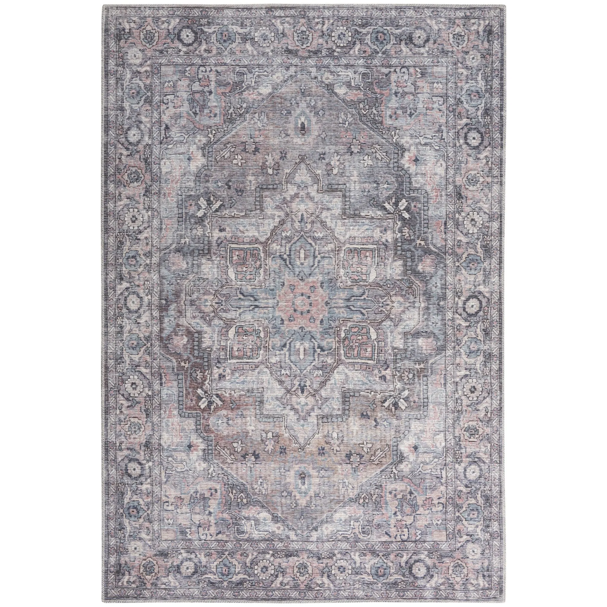New Concept Washables Persian Boho Machine Washable Area Rug