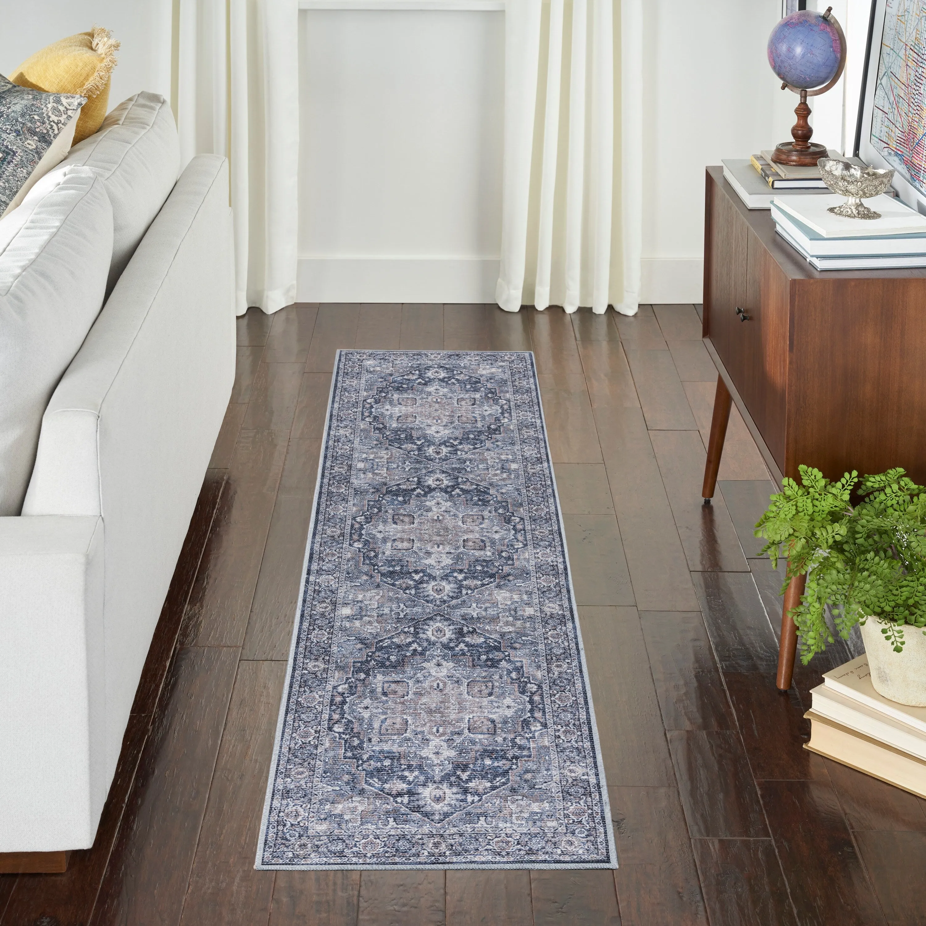 New Concept Washables Persian Boho Machine Washable Area Rug