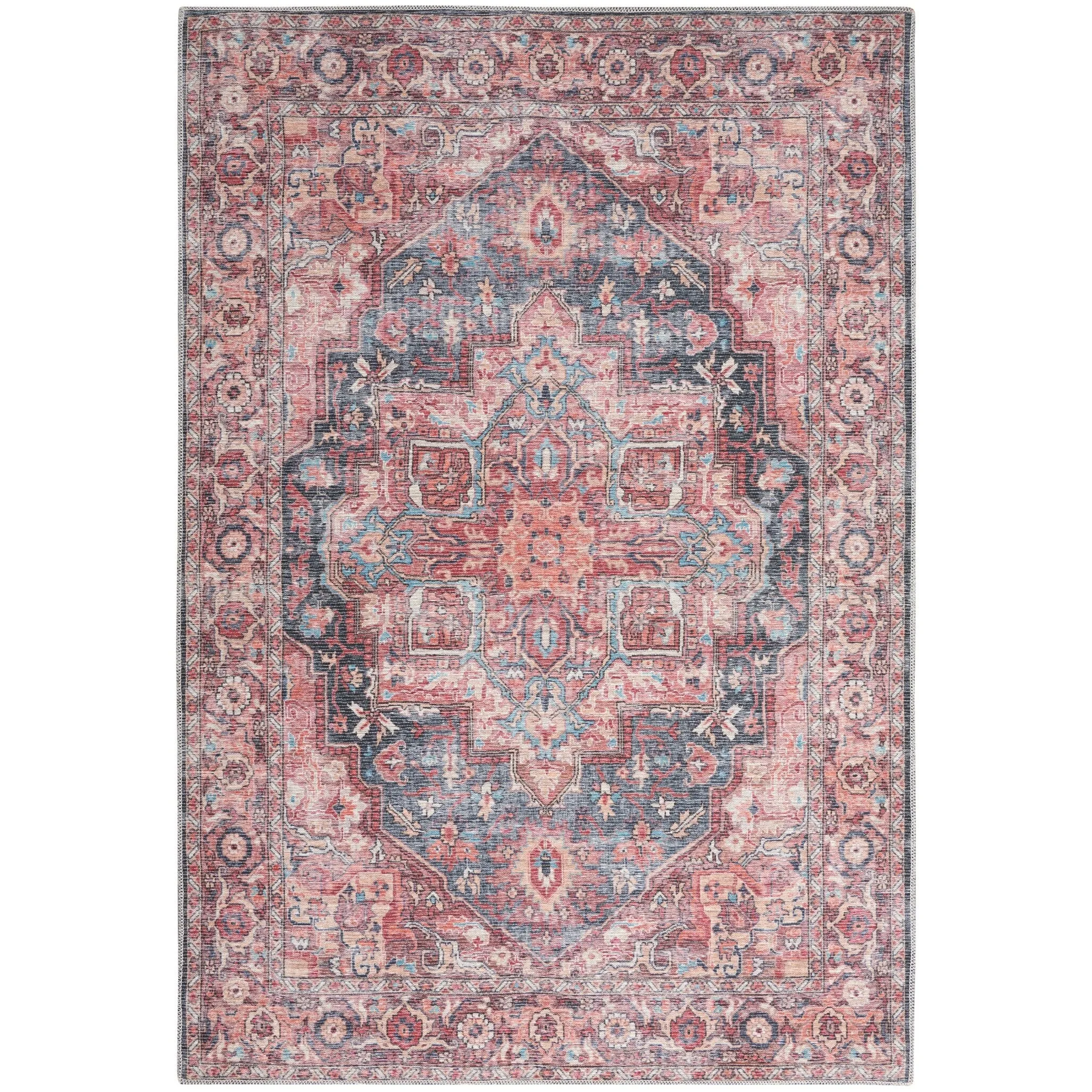 New Concept Washables Persian Boho Machine Washable Area Rug
