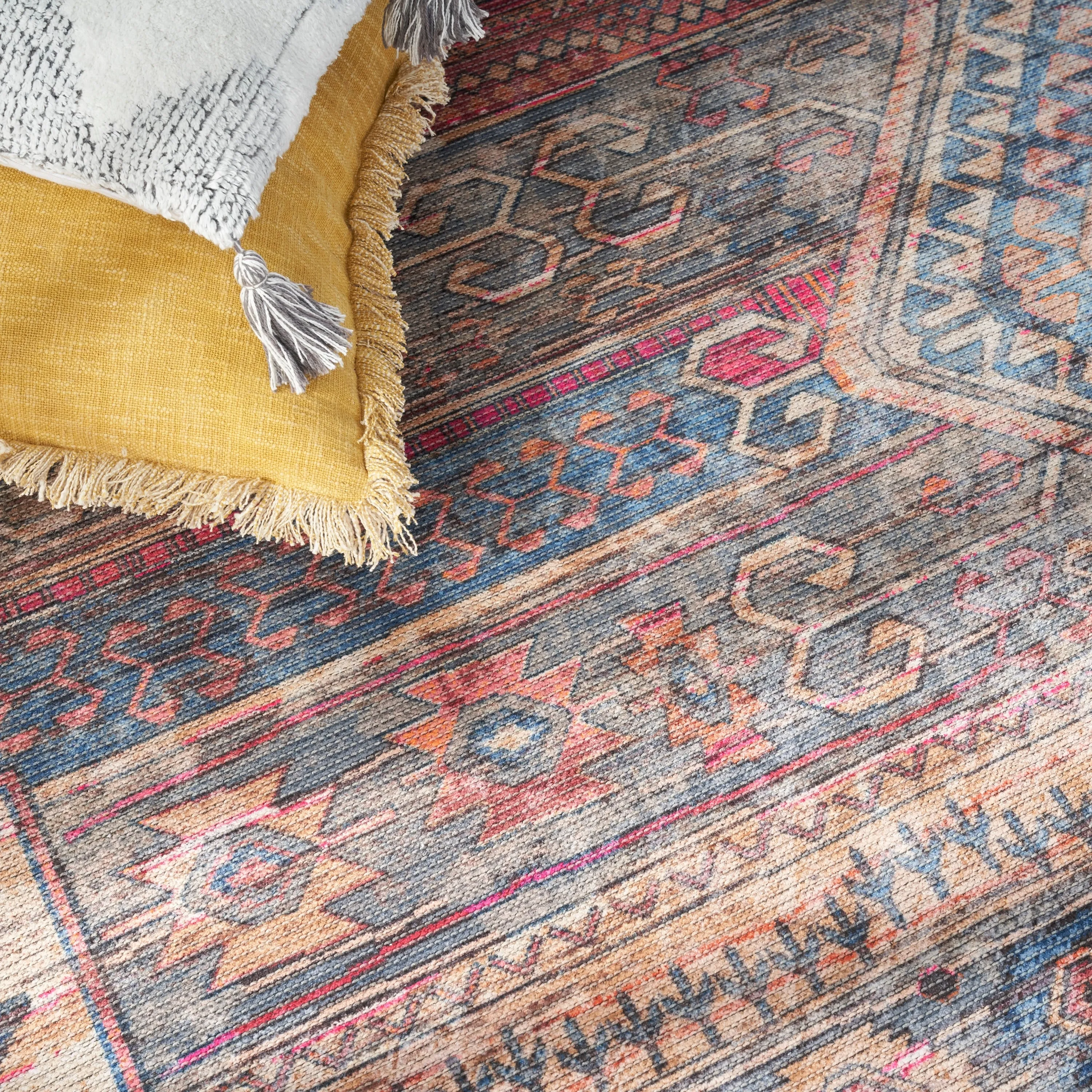 New Concept Washables Southwestern Machine Washable Area Rug