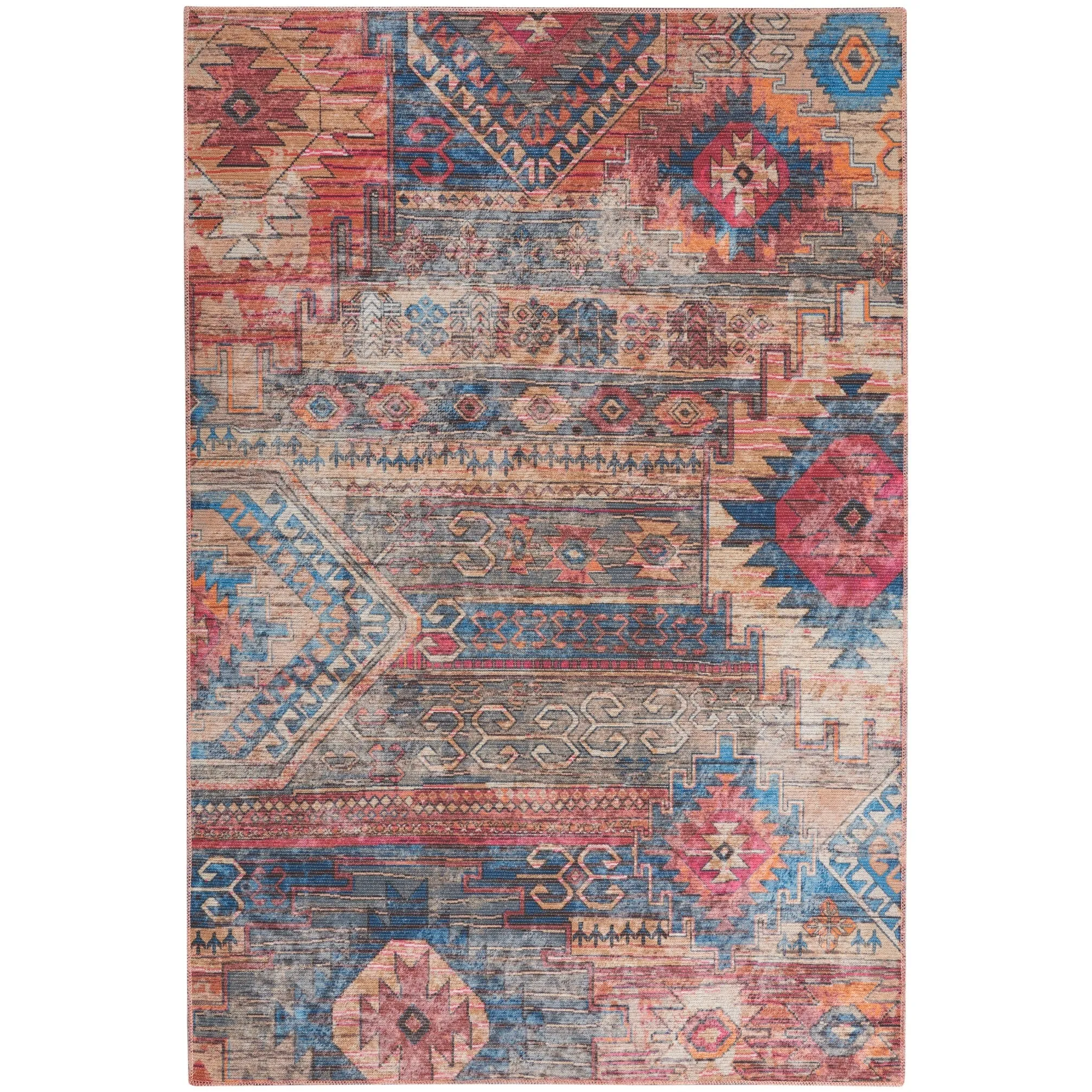 New Concept Washables Southwestern Machine Washable Area Rug