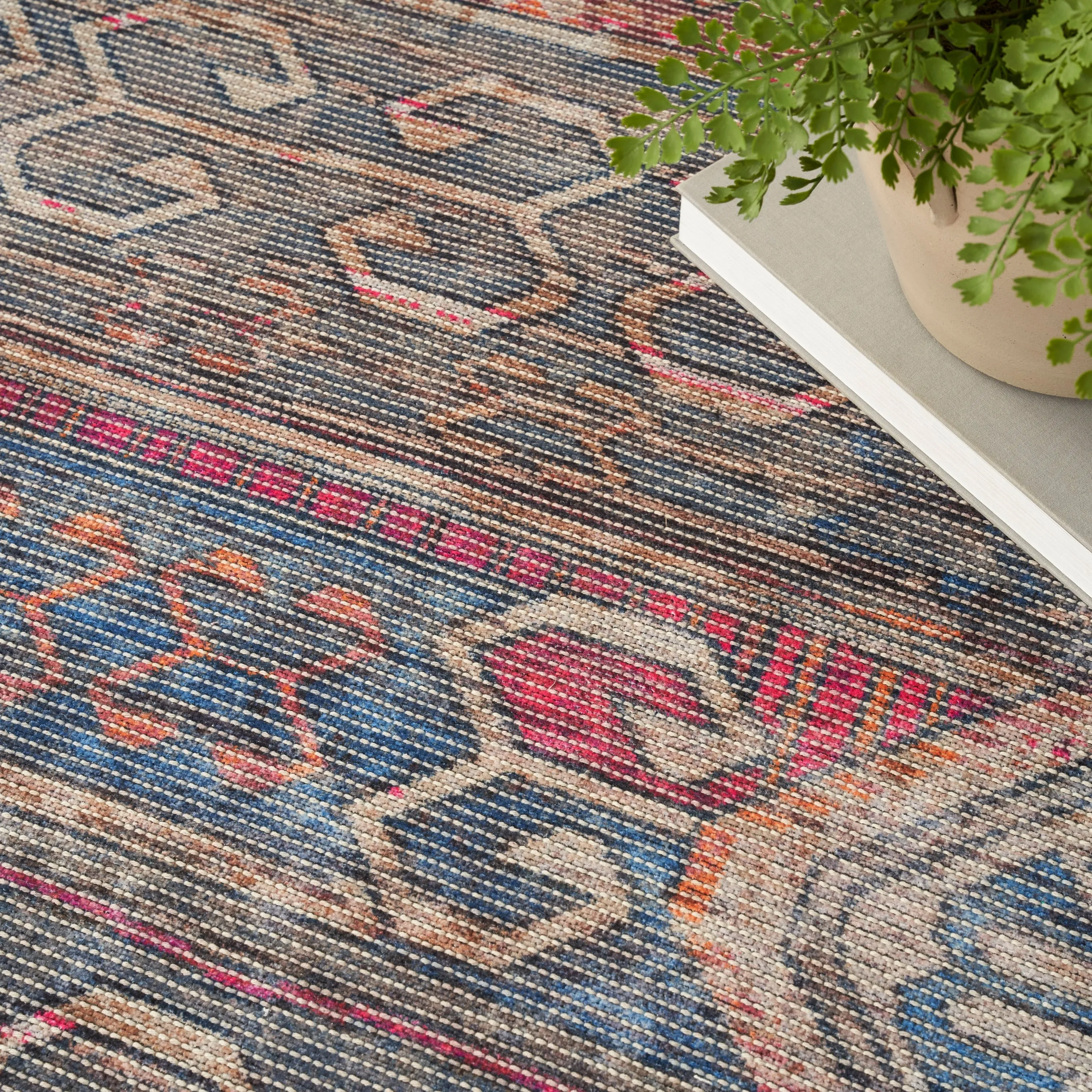New Concept Washables Southwestern Machine Washable Area Rug