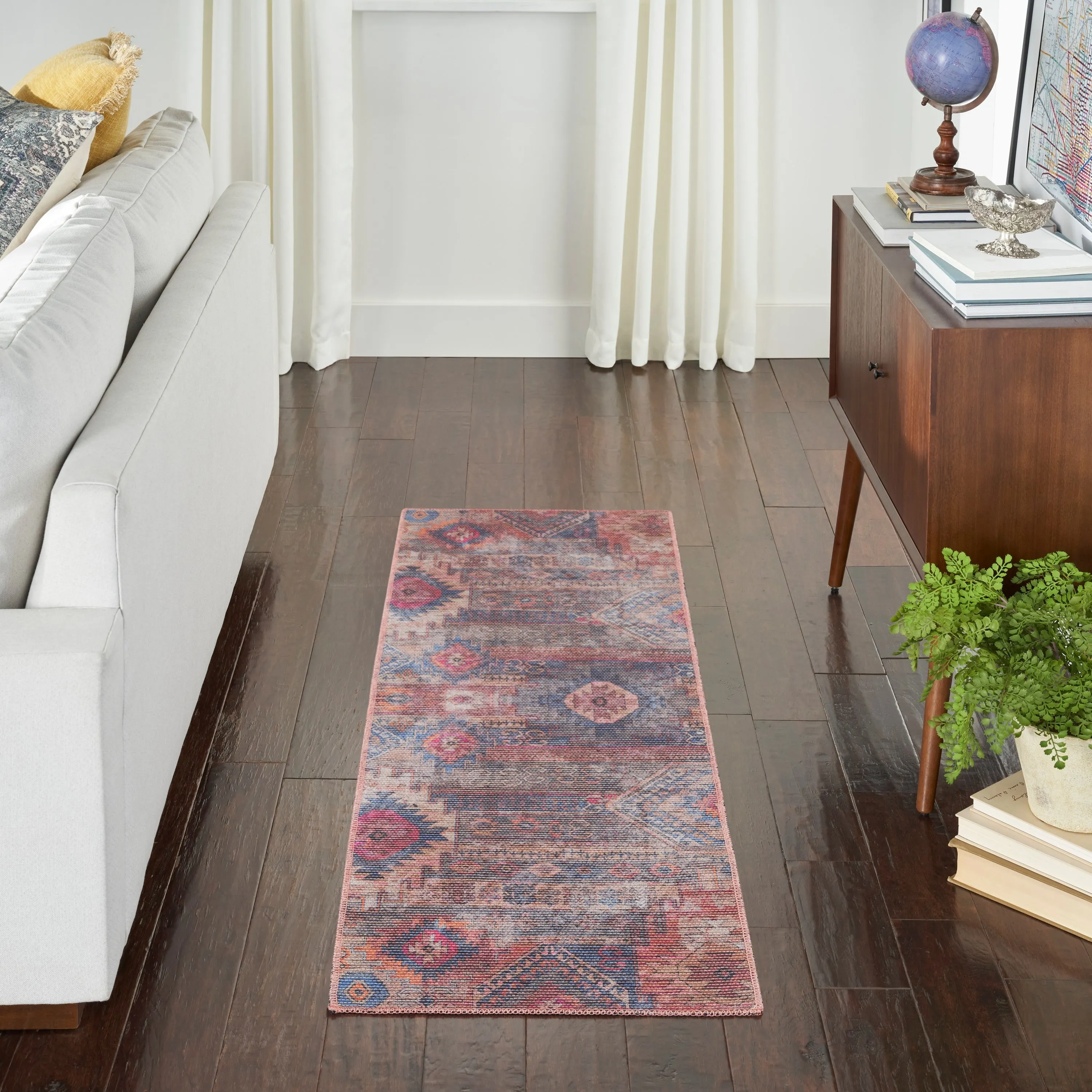 New Concept Washables Southwestern Machine Washable Area Rug