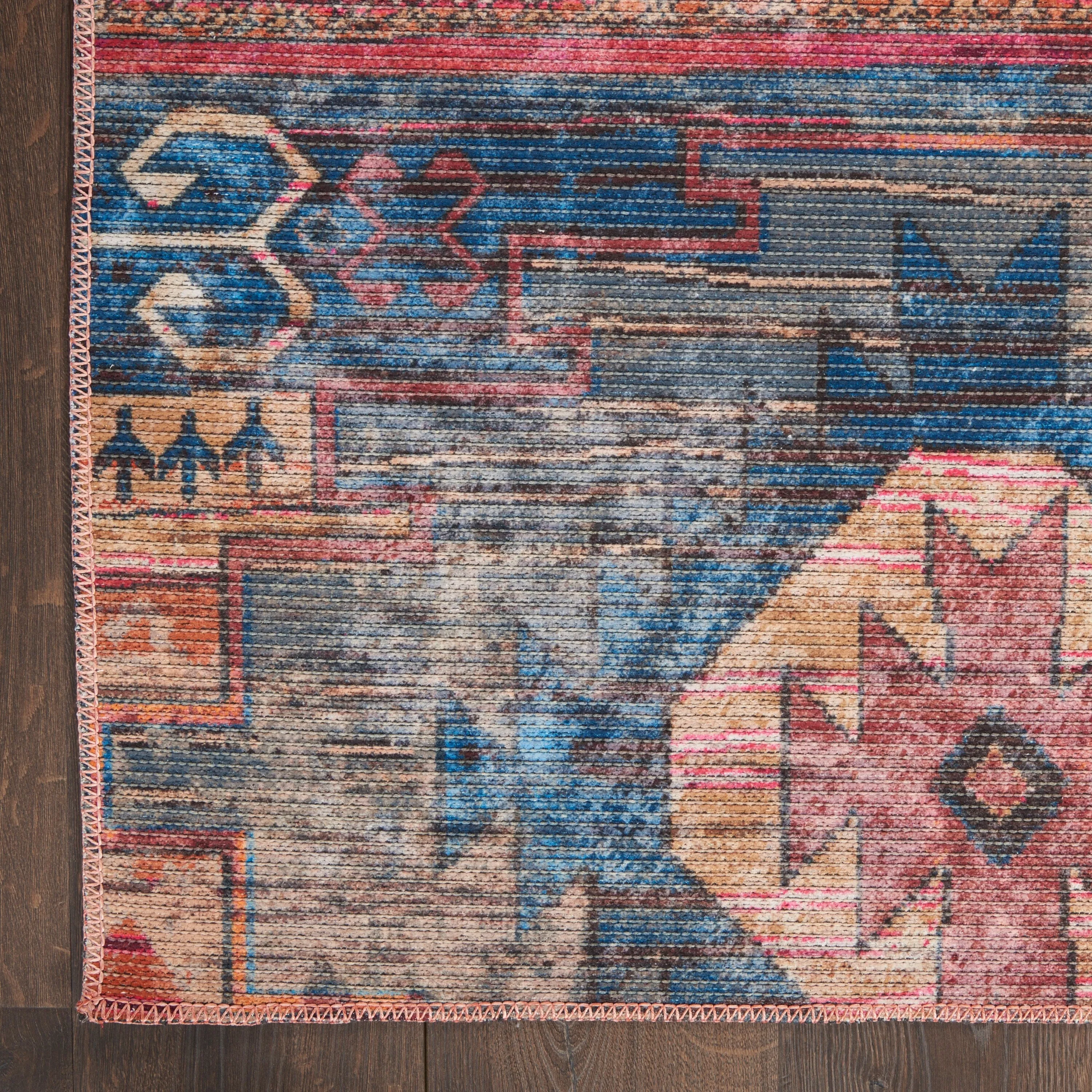 New Concept Washables Southwestern Machine Washable Area Rug