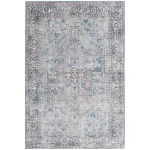 New Concept Washables Vintage Medallion Machine Washable Area Rug