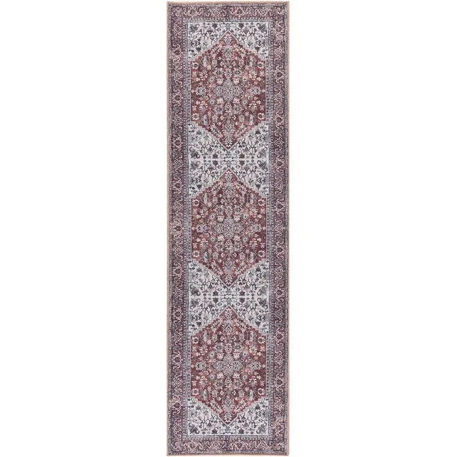 New Concept Washables Vintage Medallion Machine Washable Area Rug