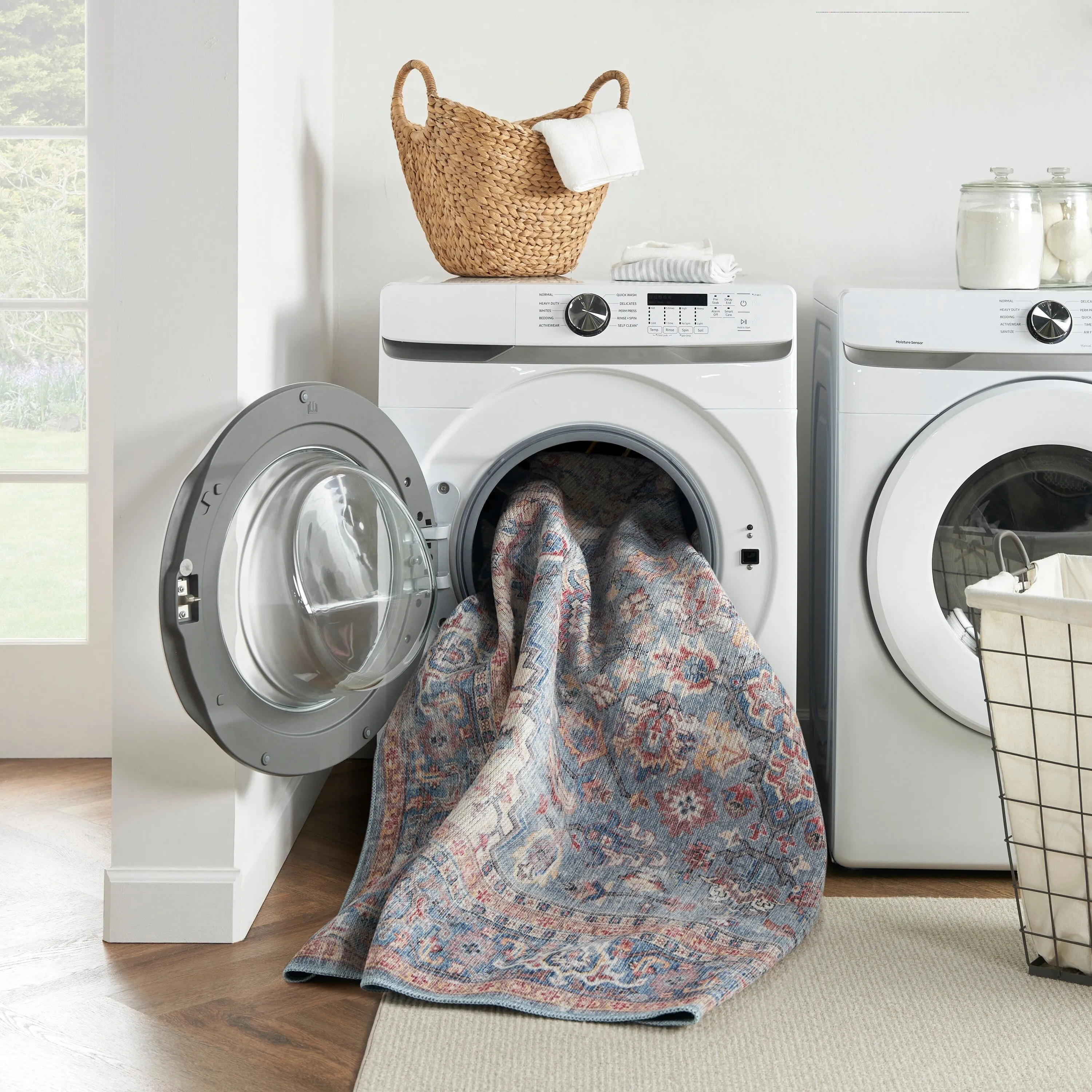 New Concept Washables Vintage Medallion Machine Washable Area Rug