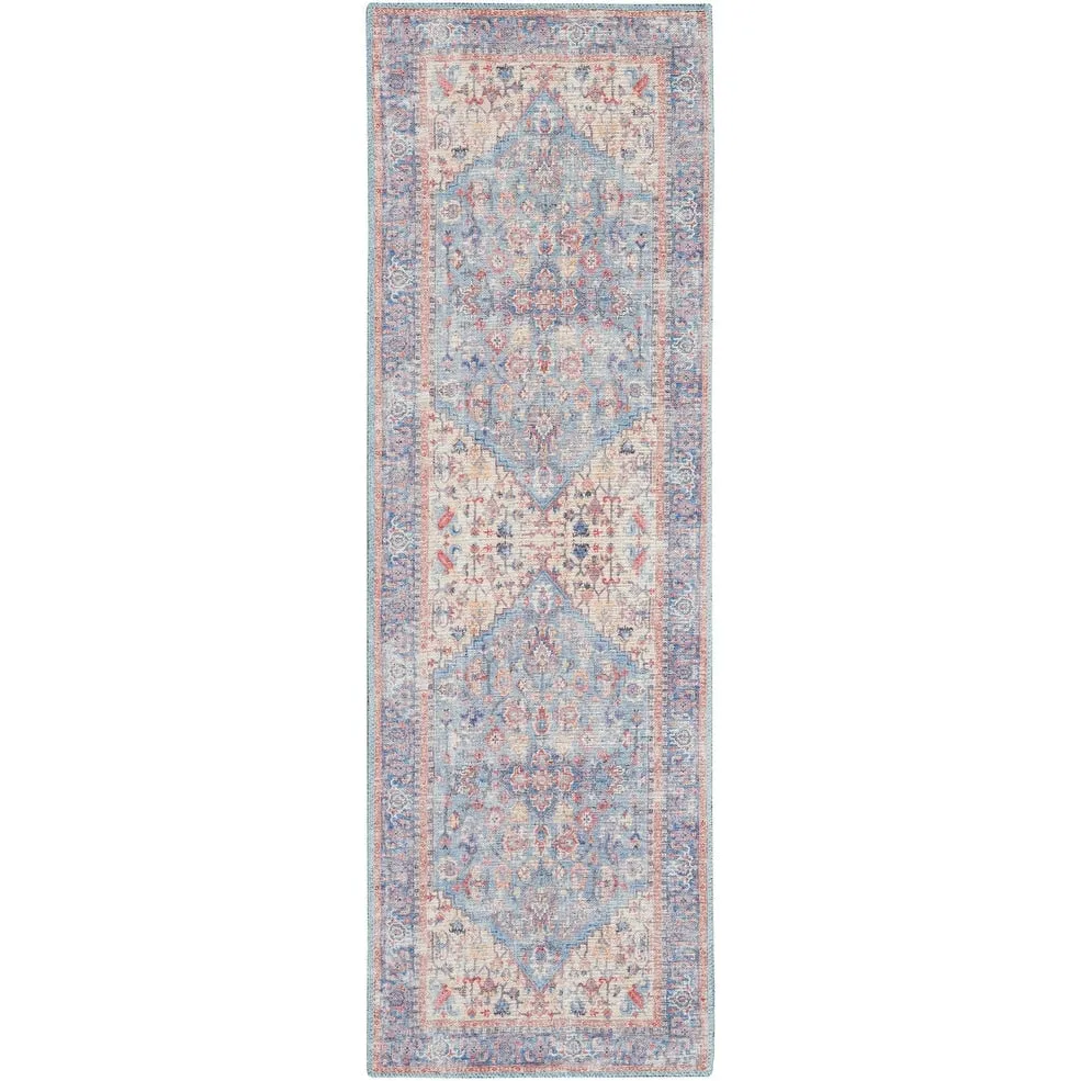 New Concept Washables Vintage Medallion Machine Washable Area Rug