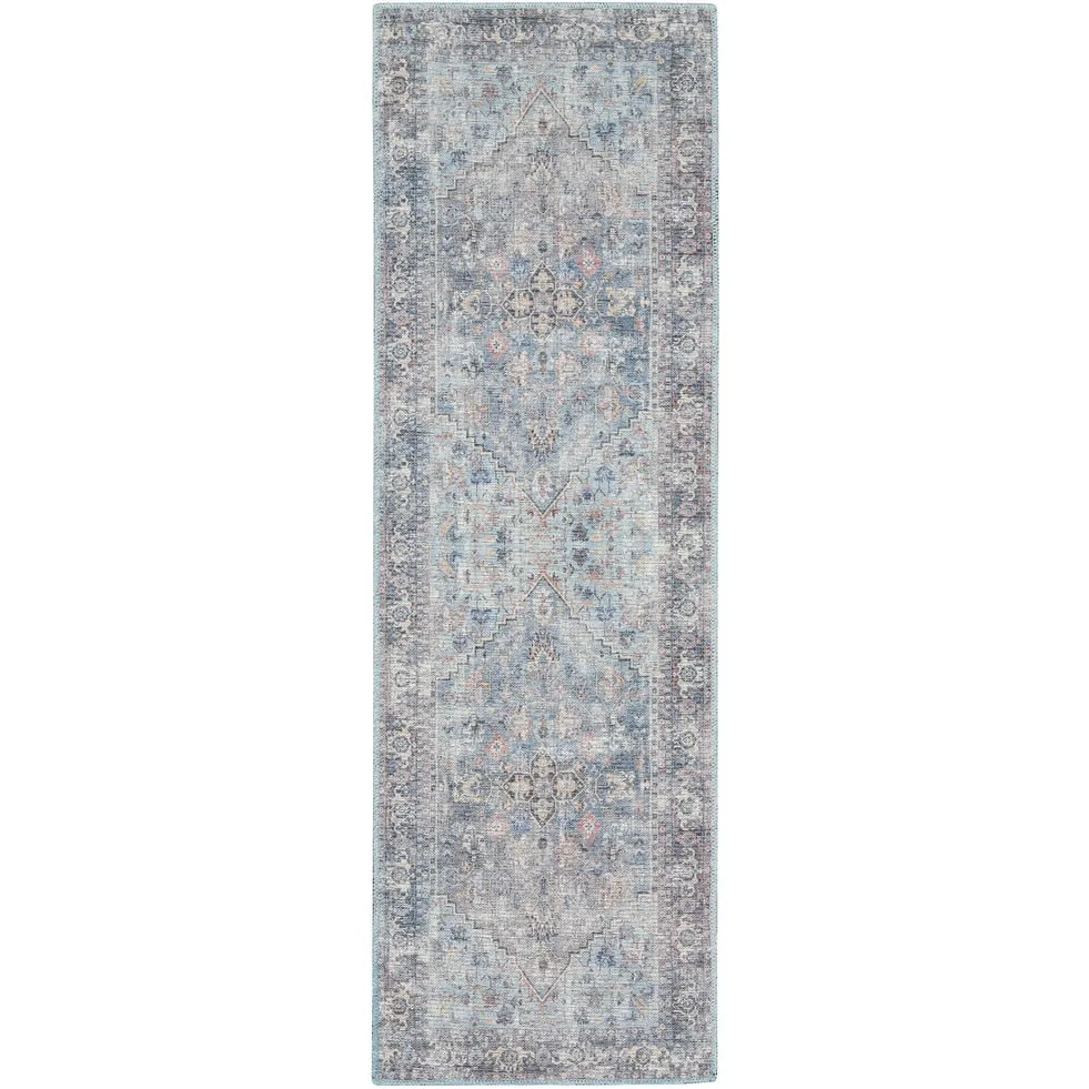 New Concept Washables Vintage Medallion Machine Washable Area Rug