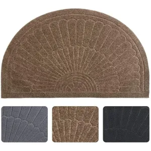 Non Slip Half Round Rubber Front Doormat