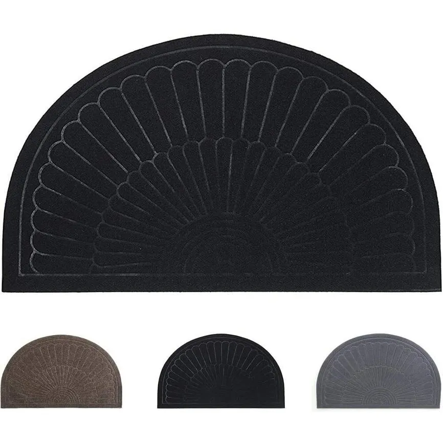Non Slip Half Round Rubber Front Doormat