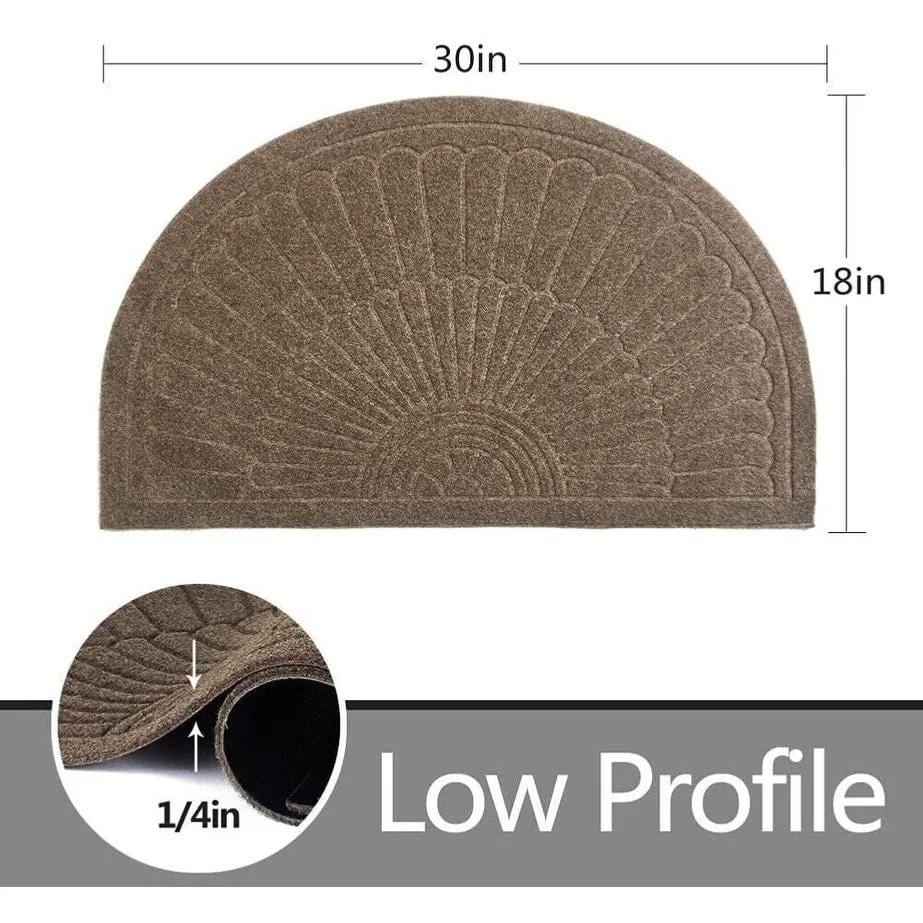 Non Slip Half Round Rubber Front Doormat
