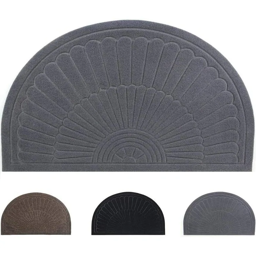 Non Slip Half Round Rubber Front Doormat