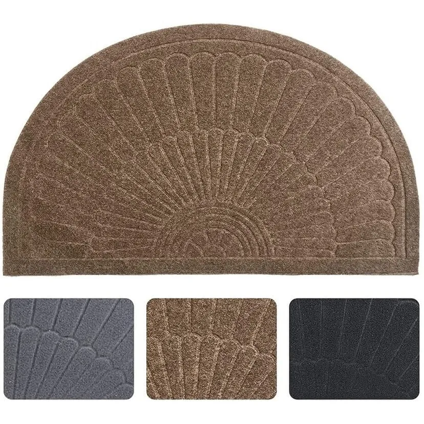 Non Slip Half Round Rubber Front Doormat