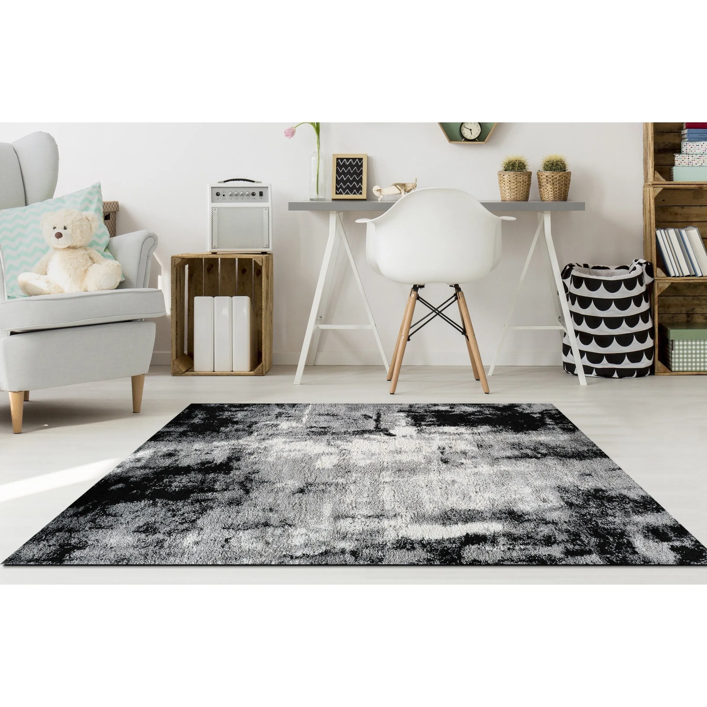 Noori Rug Lux Clark Abstract Modern 2-inch Thick Shag Rug