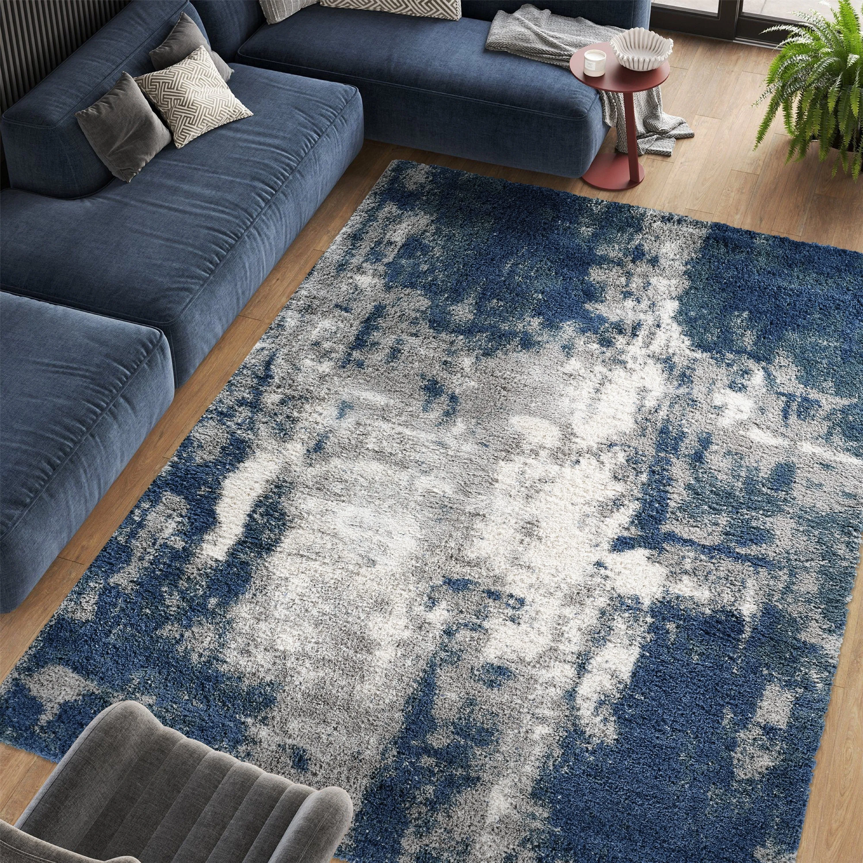 Noori Rug Lux Clark Abstract Modern 2-inch Thick Shag Rug