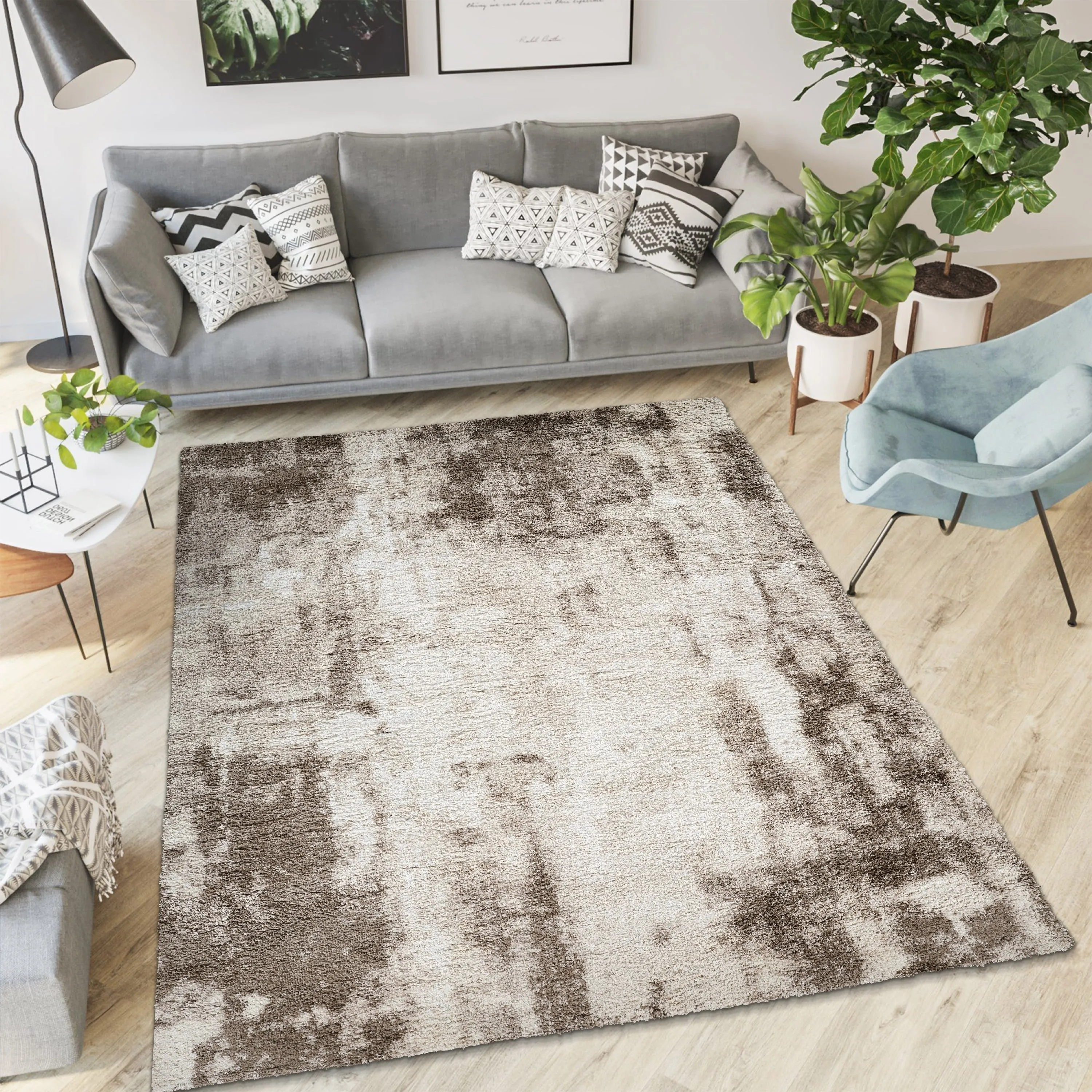 Noori Rug Lux Clark Abstract Modern 2-inch Thick Shag Rug